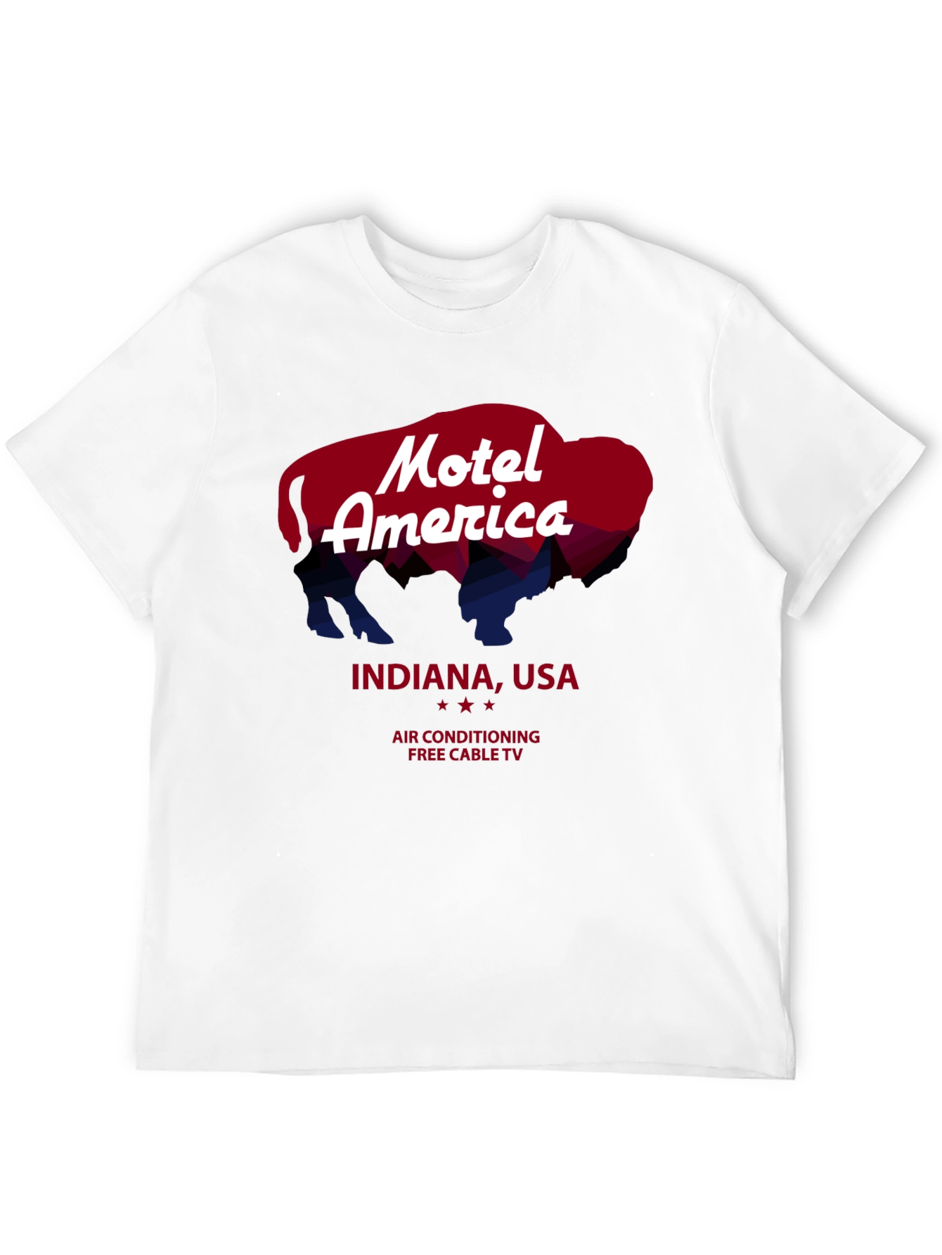 Motel America Indiana Tee - Retro Buffalo Graphic