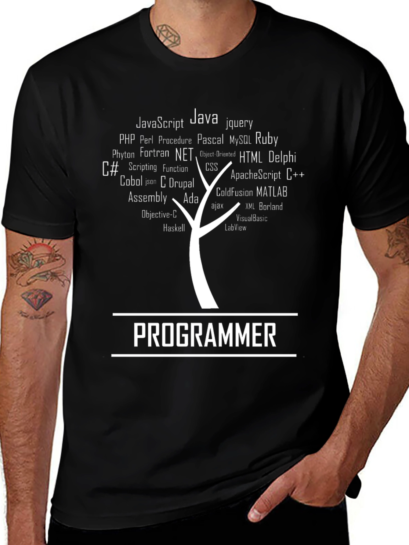 Programmer Language Tree Graphic Tee