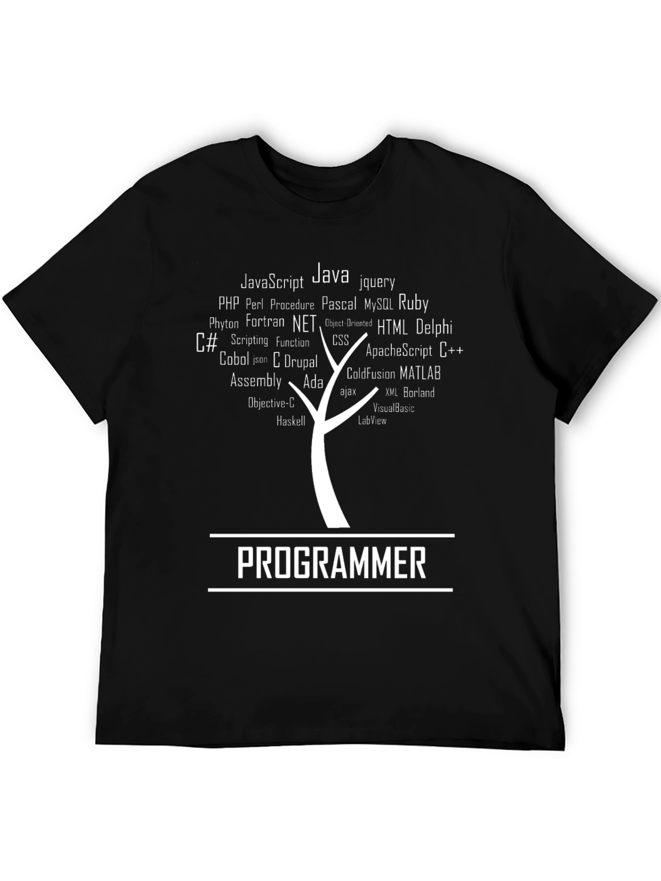 Programmer Language Tree Graphic Tee