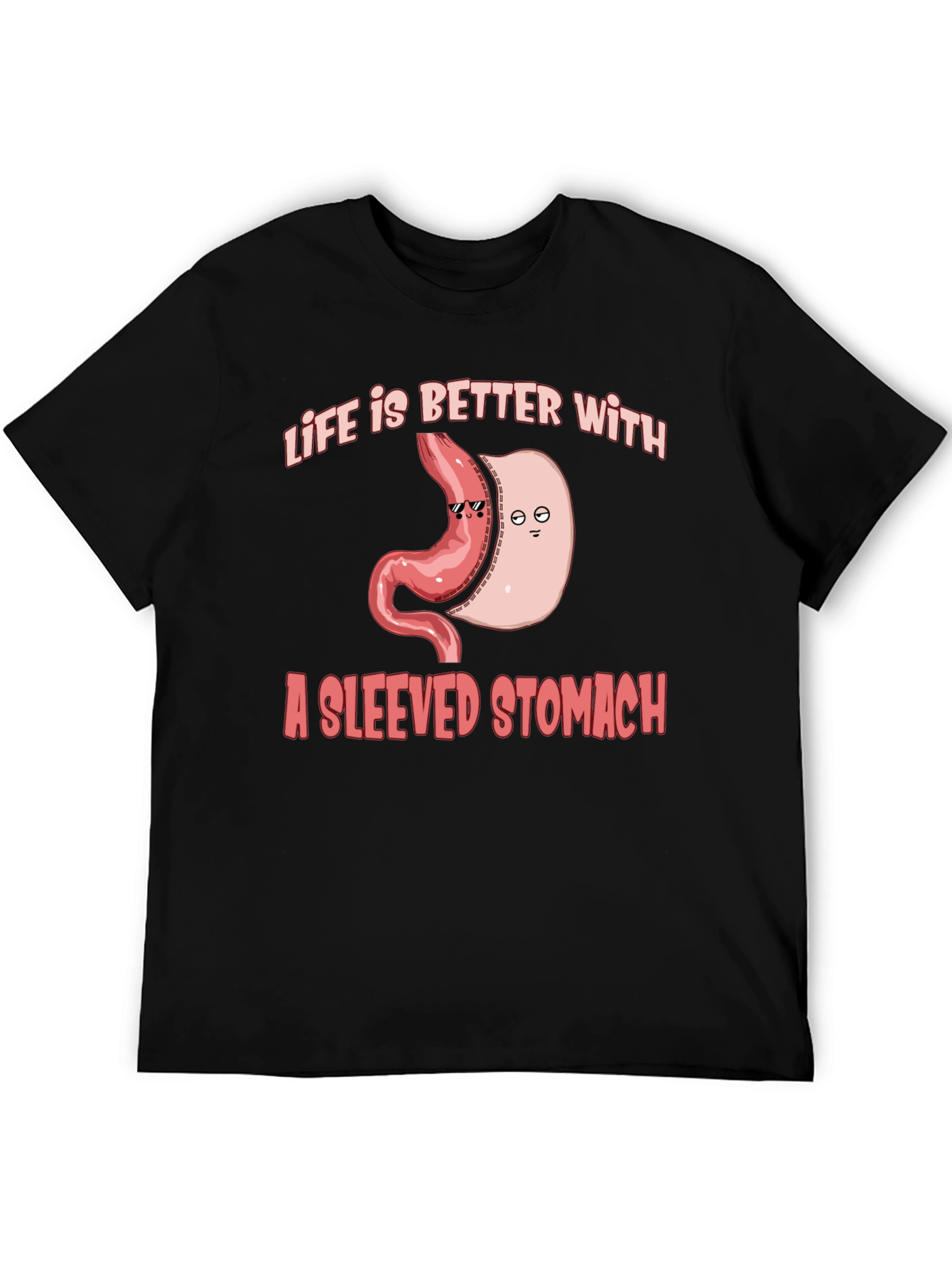 Life is Better with a Sleeved Stomach T-Shirt