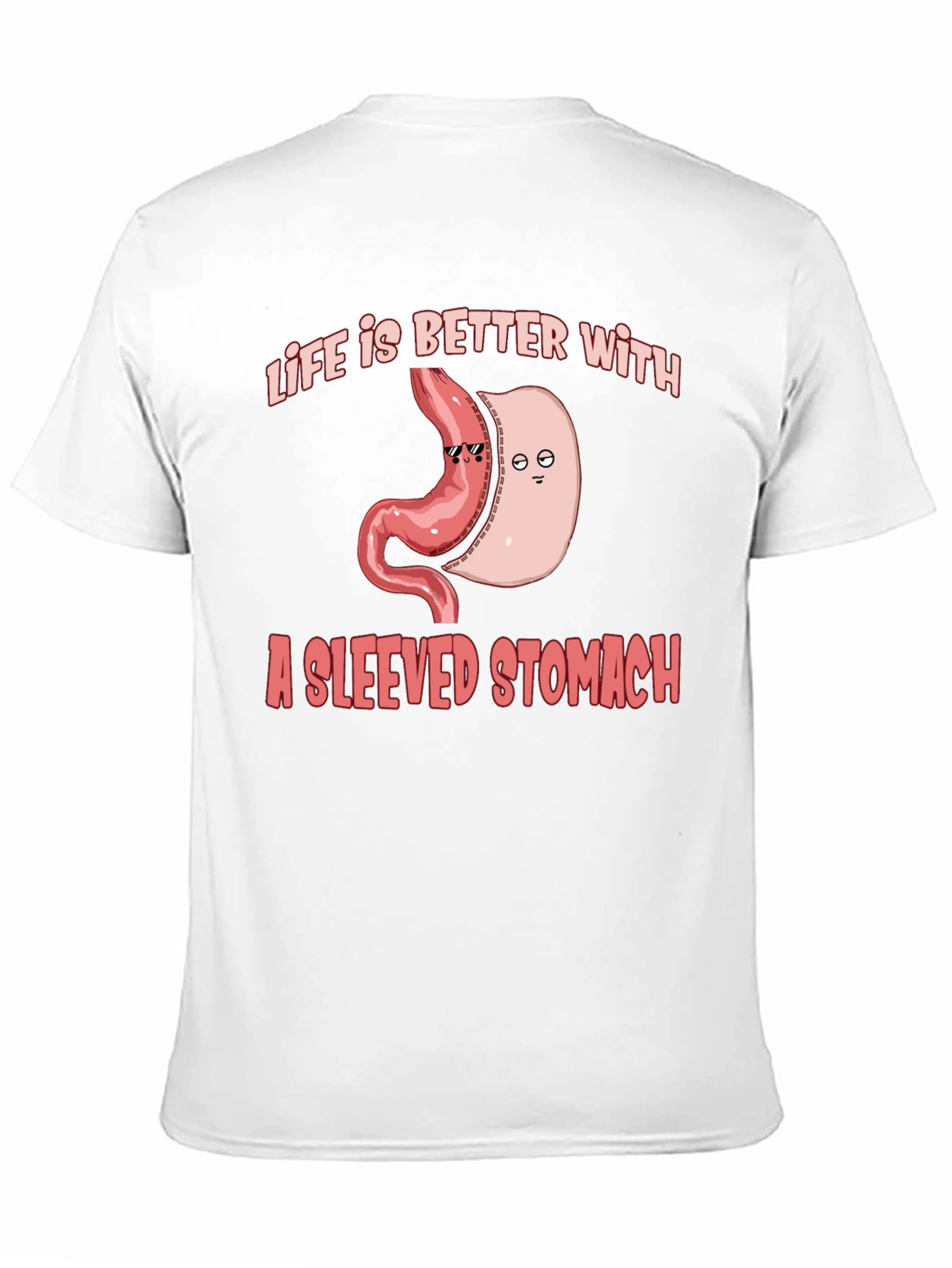 Life is Better with a Sleeved Stomach T-Shirt
