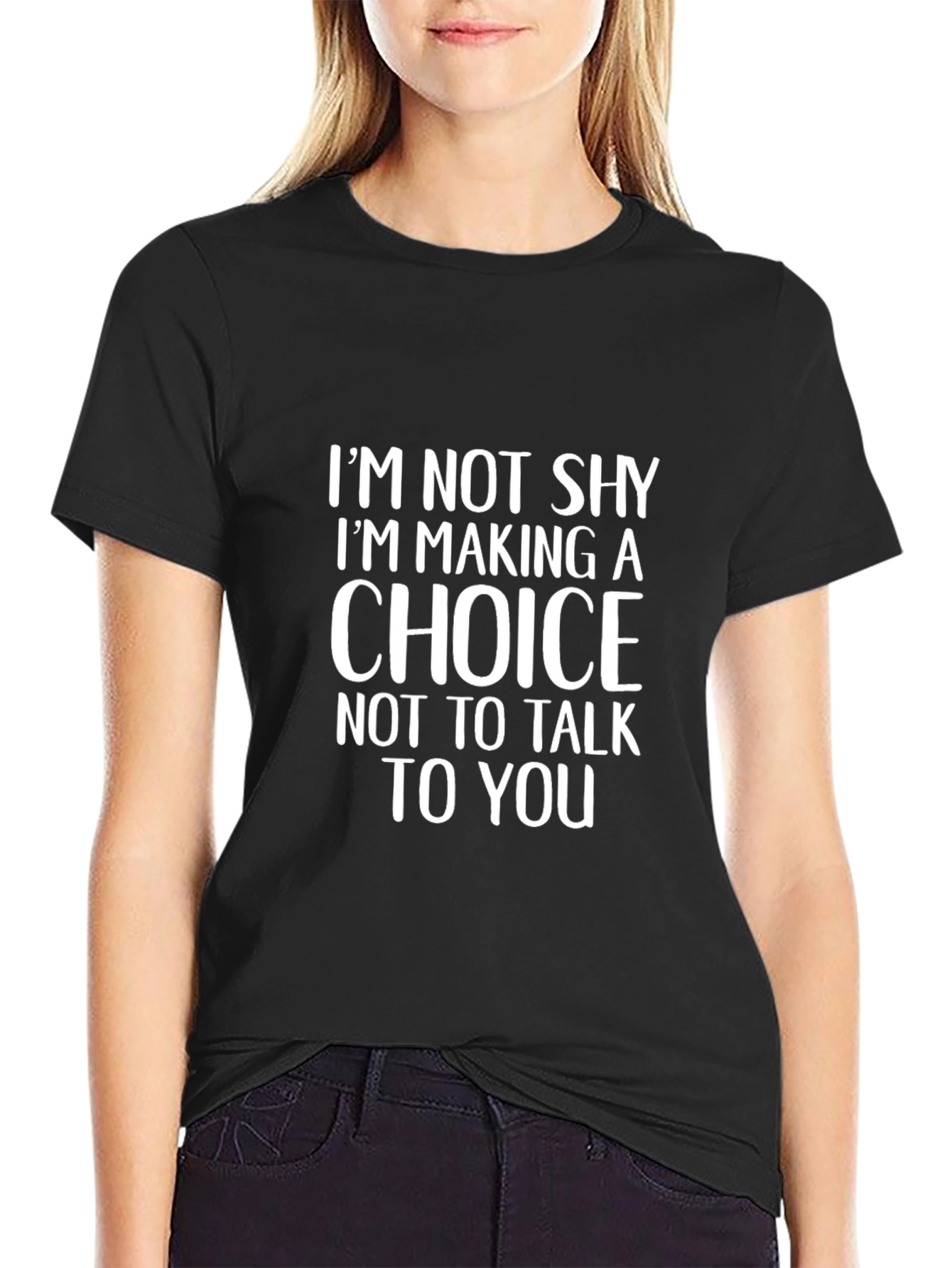 Im Not Shy Graphic T-Shirt - Black
