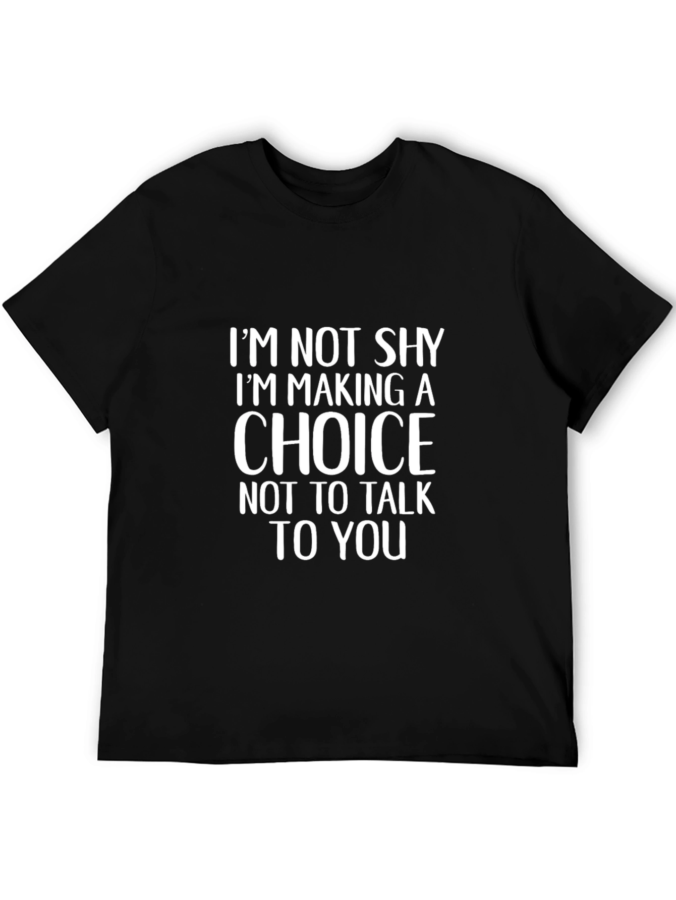 Im Not Shy Graphic T-Shirt - Black