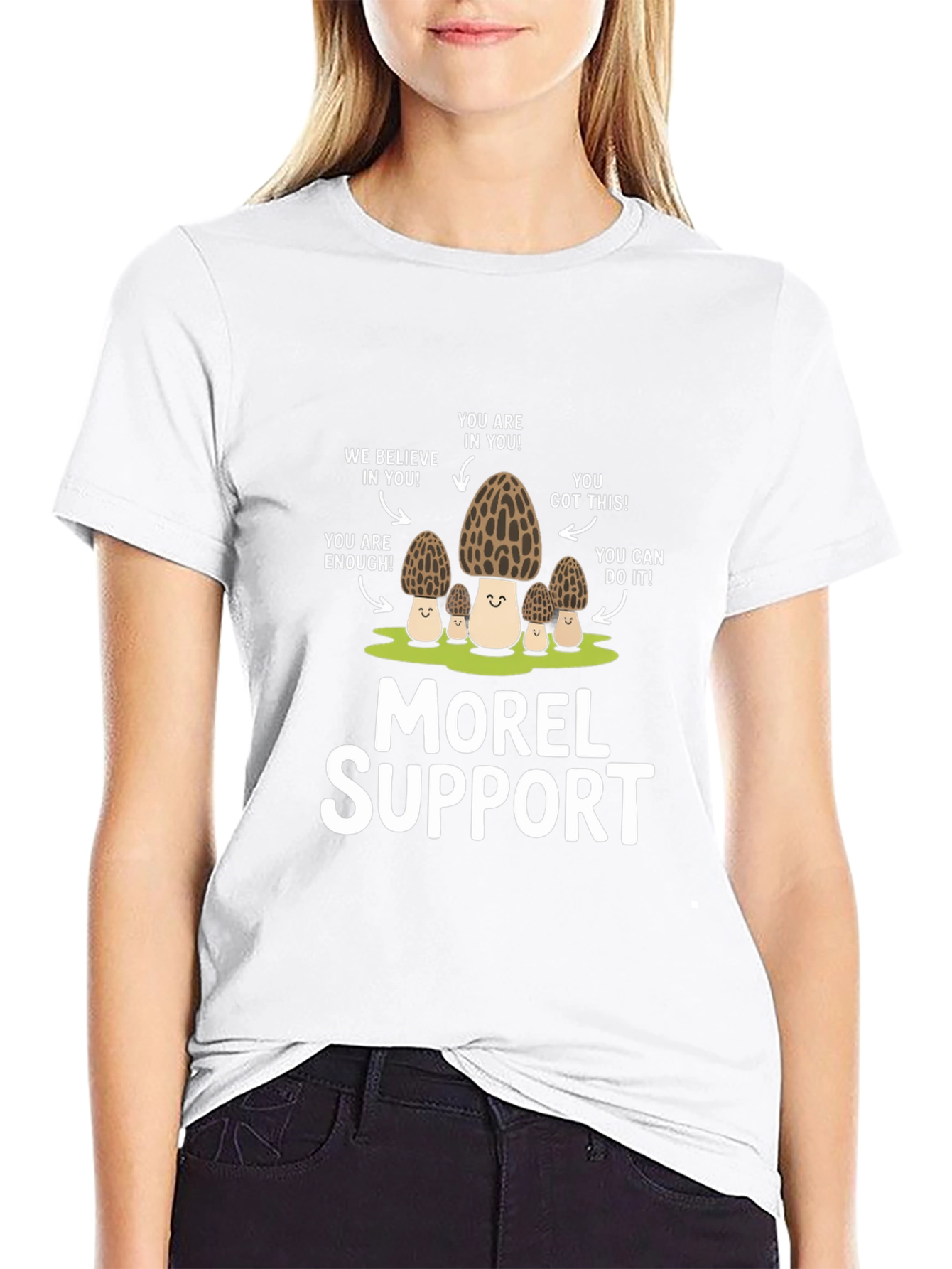 Morel Support T-Shirt: Funny Mushroom Graphic Tee