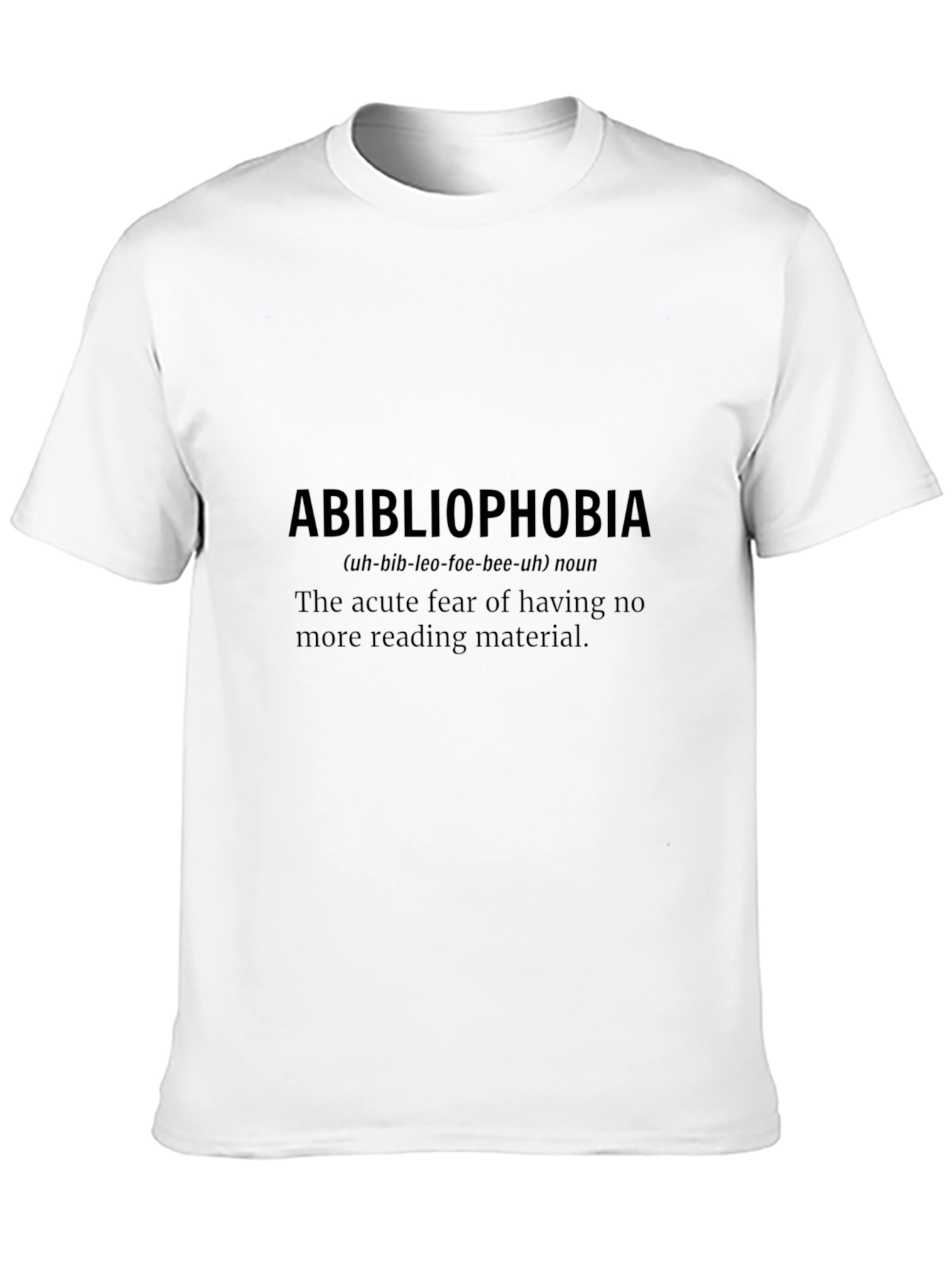 Abibliophobia T-Shirt - Funny Book Lover Tee
