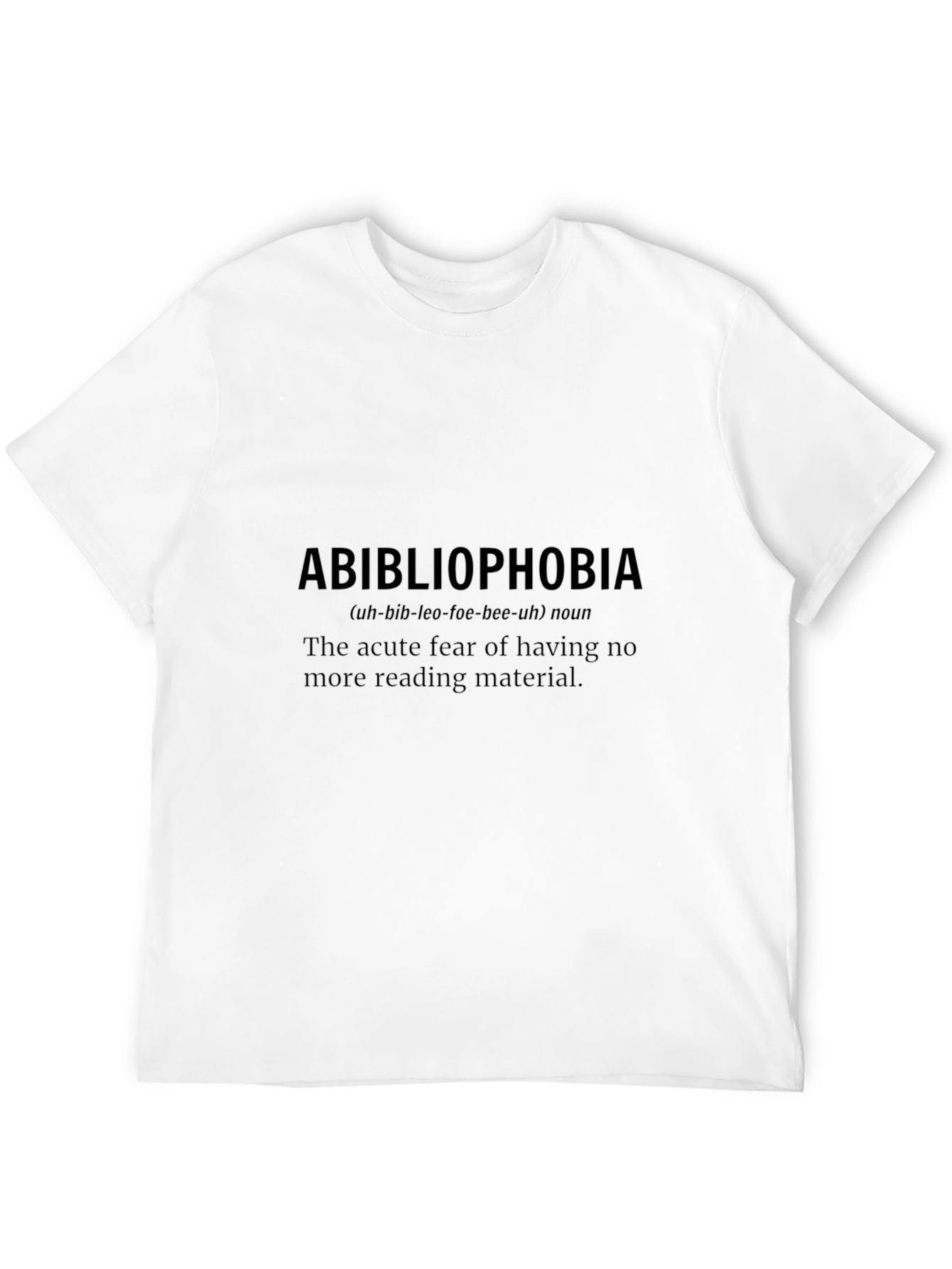 Abibliophobia T-Shirt - Funny Book Lover Tee