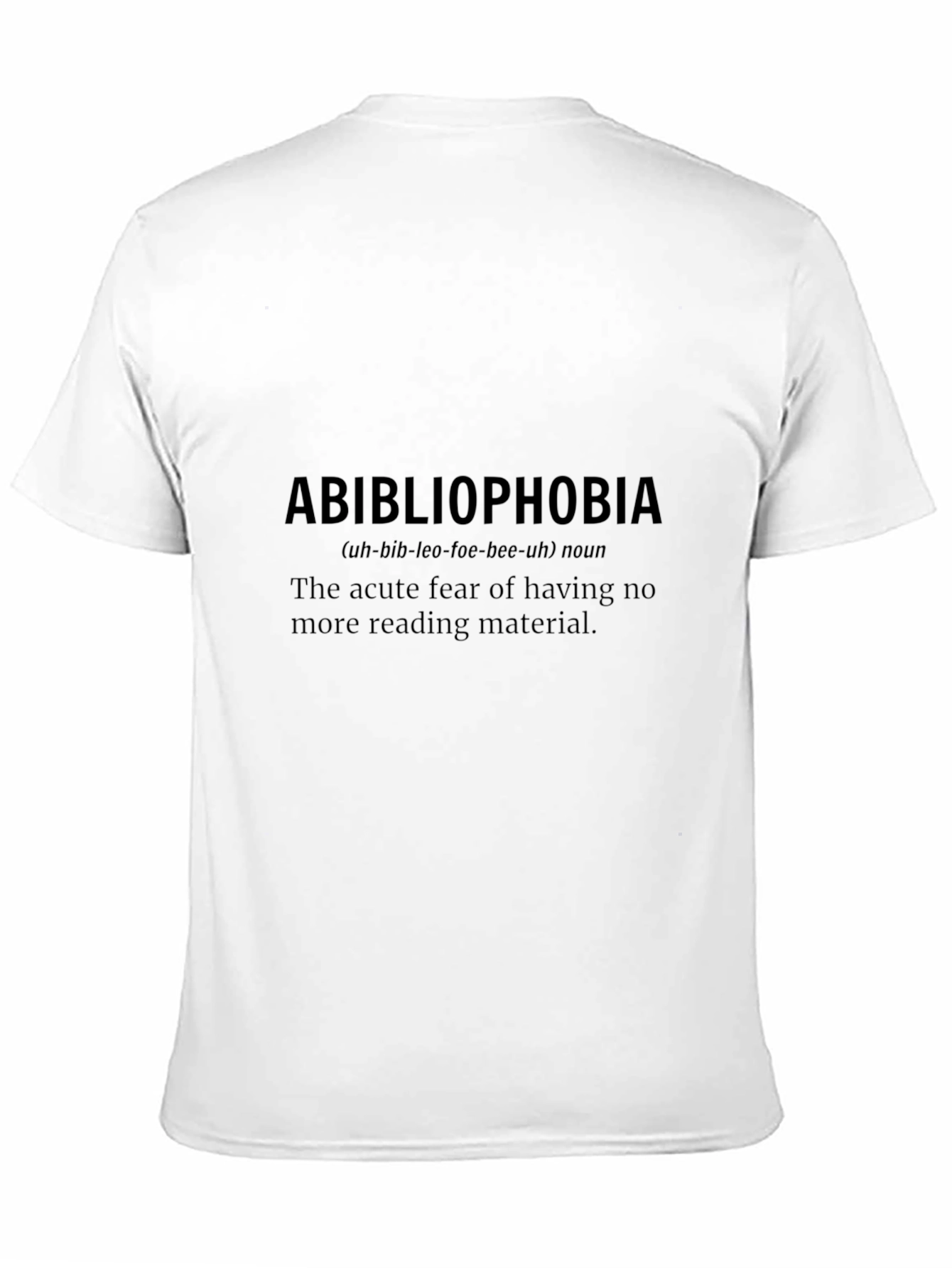 Abibliophobia T-Shirt - Funny Book Lover Tee