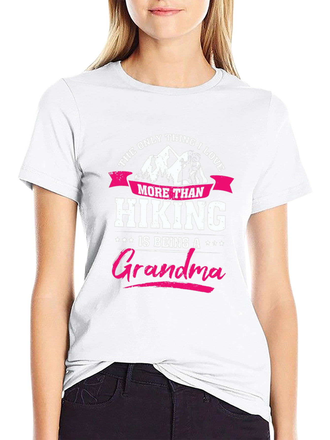 Hiking Grandma T-Shirt - Black