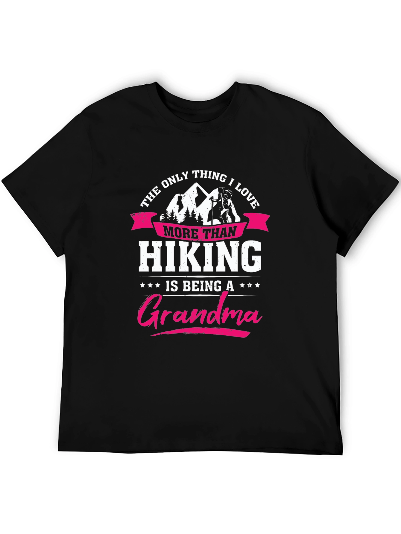 Hiking Grandma T-Shirt - Black
