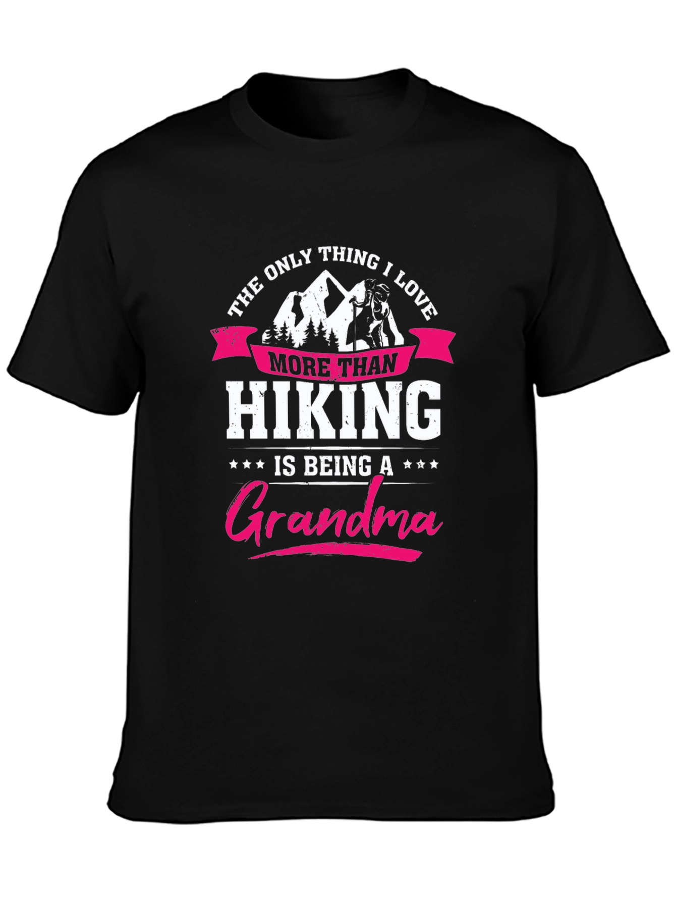 Hiking Grandma T-Shirt - Black