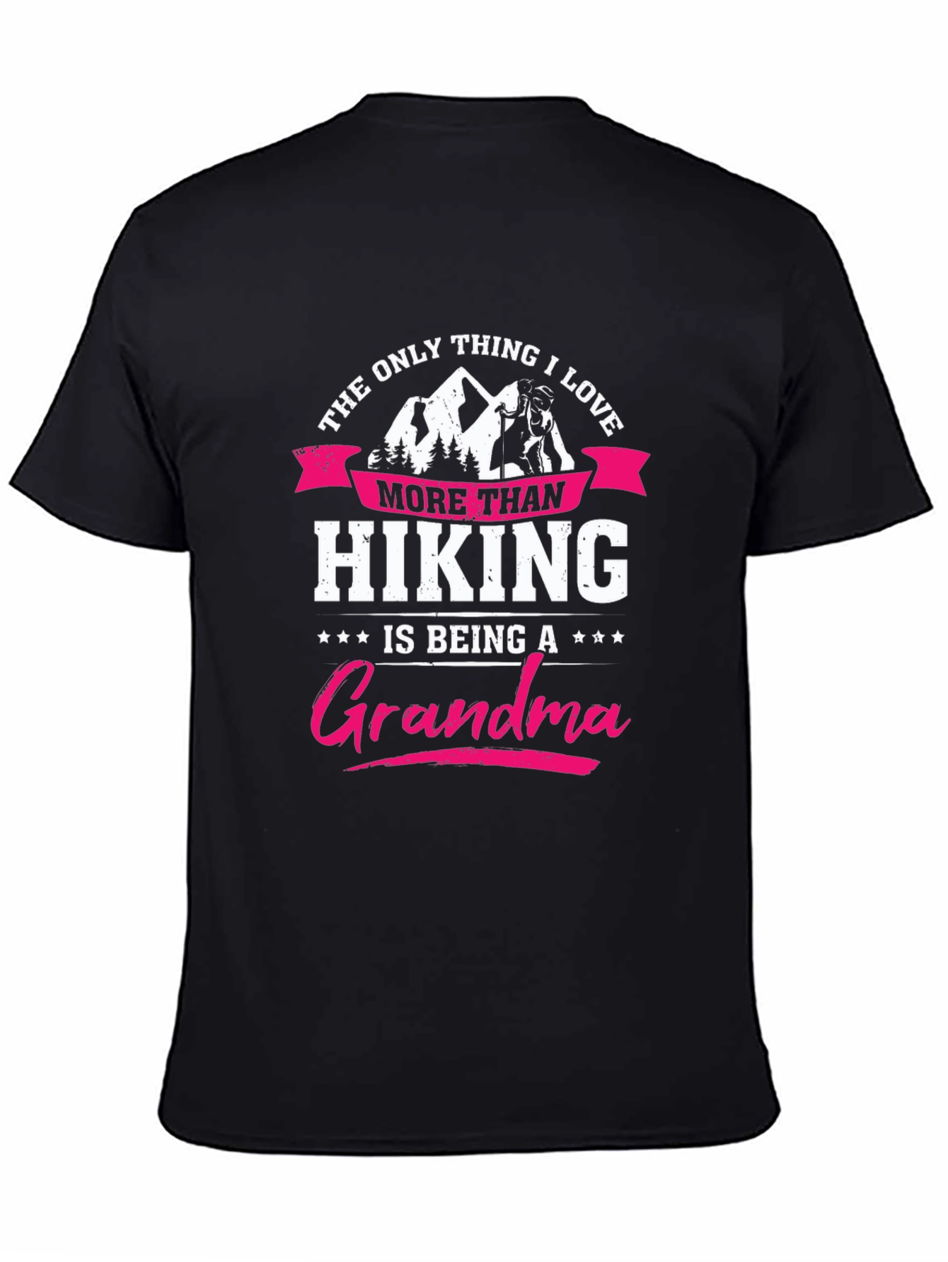 Hiking Grandma T-Shirt - Black