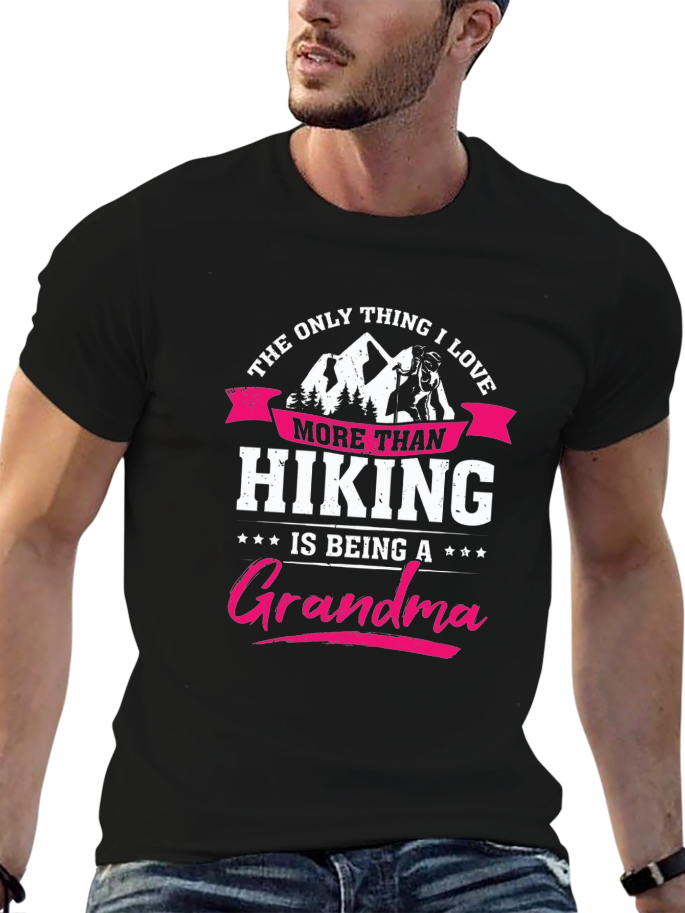 Hiking Grandma T-Shirt - Black