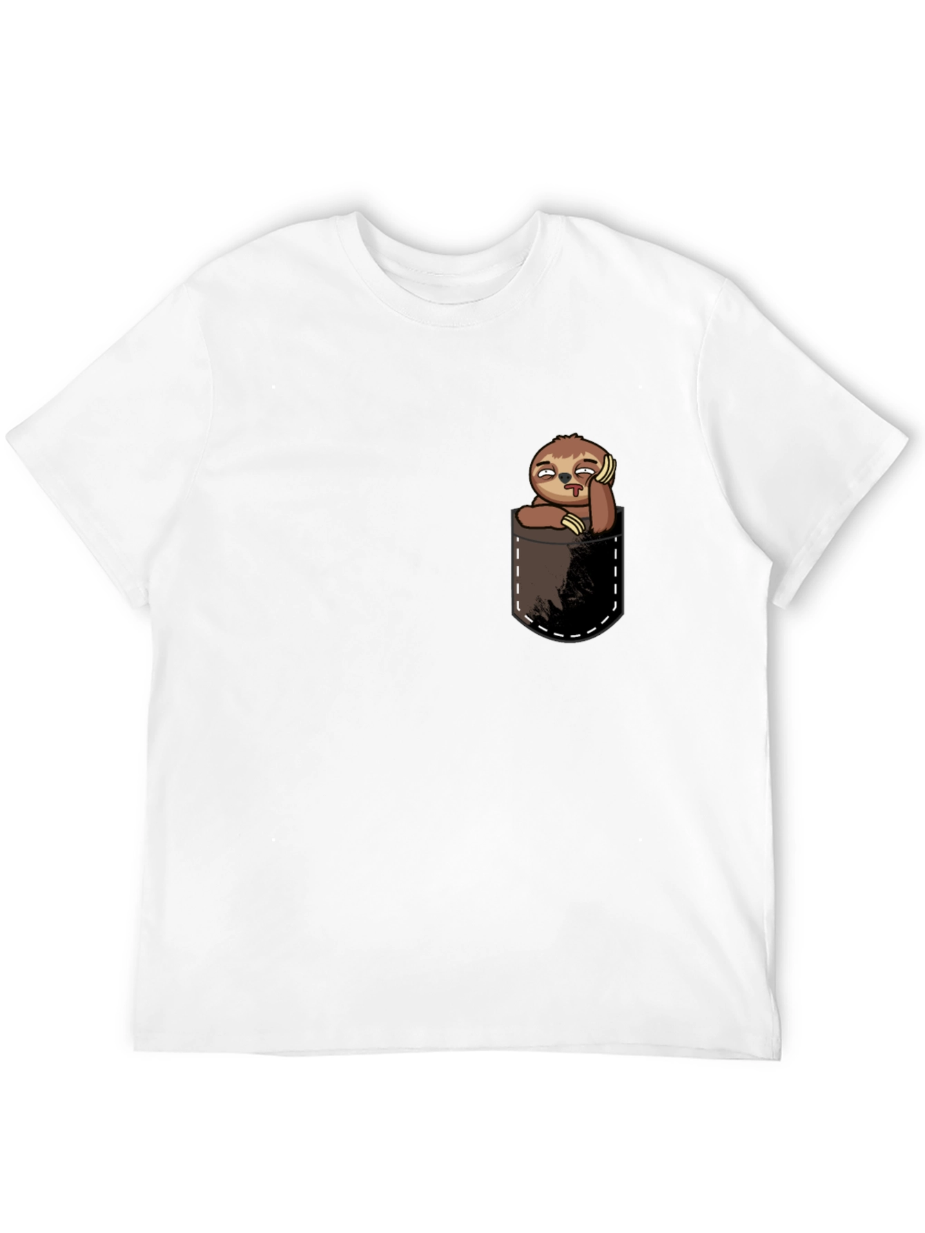 Sloth in Pocket Tee - Funny Graphic T-Shirt