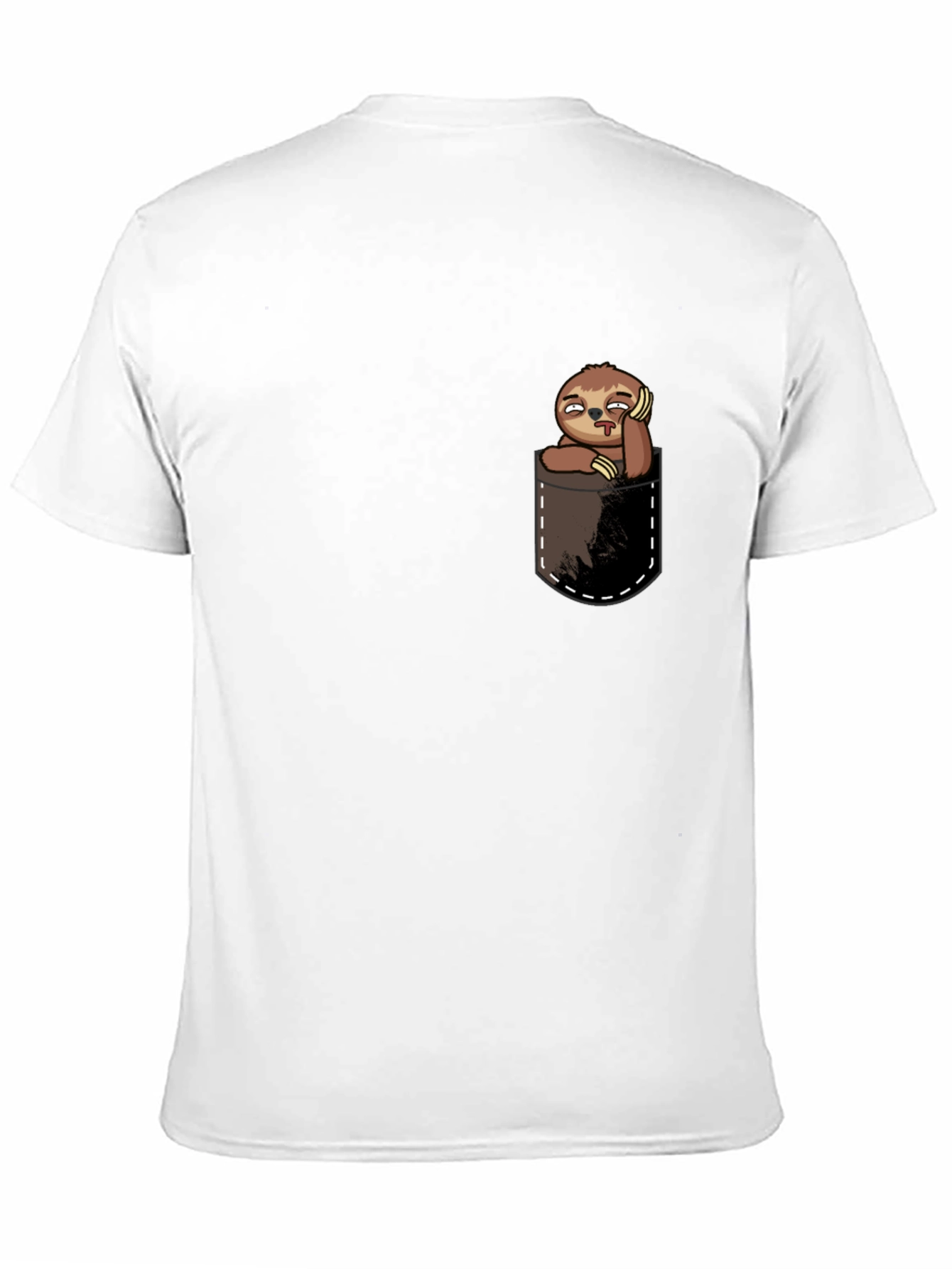 Sloth in Pocket Tee - Funny Graphic T-Shirt