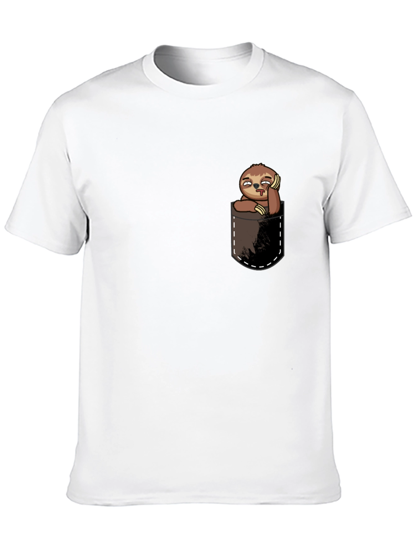 Sloth in Pocket Tee - Funny Graphic T-Shirt