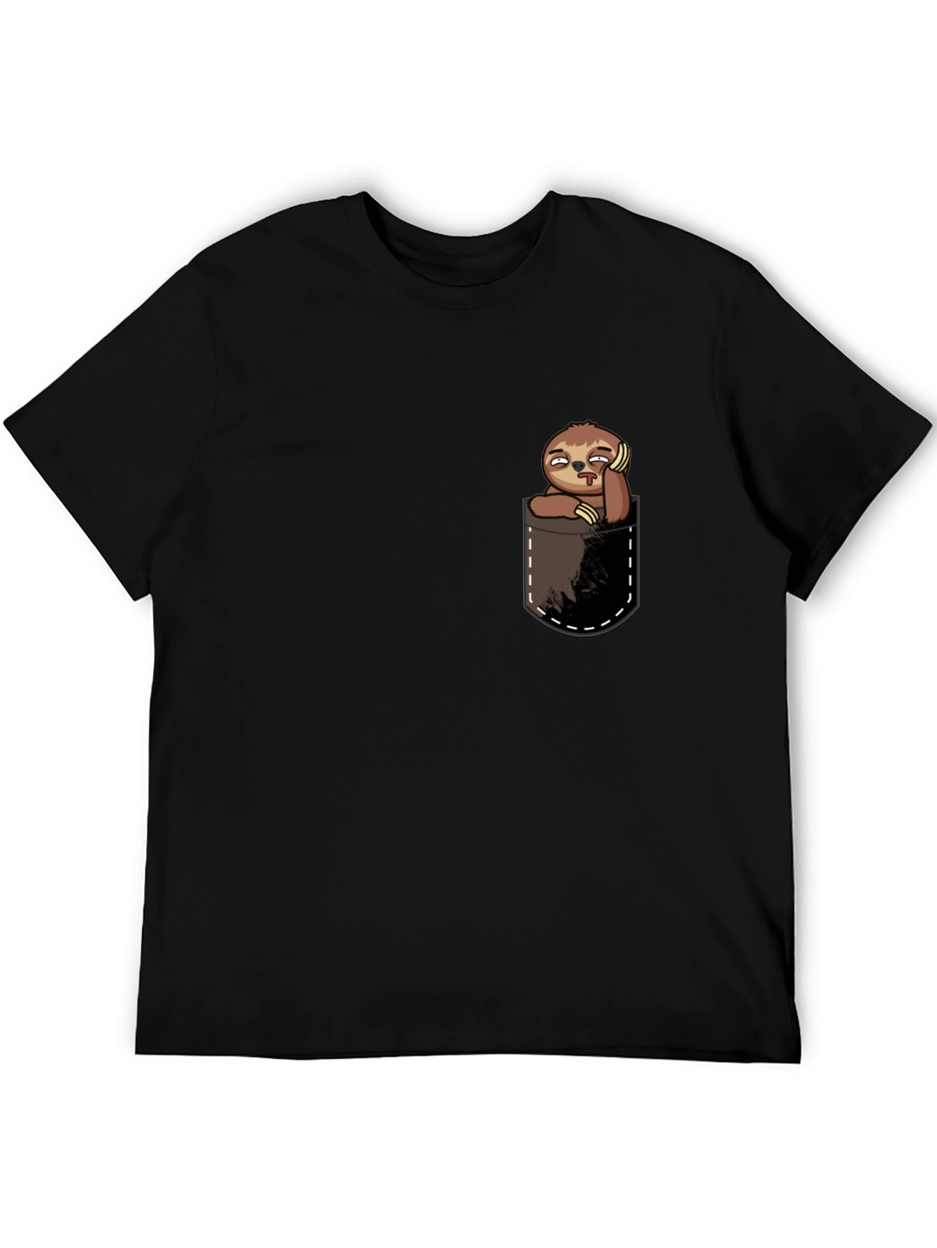 Sloth in Pocket Tee - Funny Graphic T-Shirt