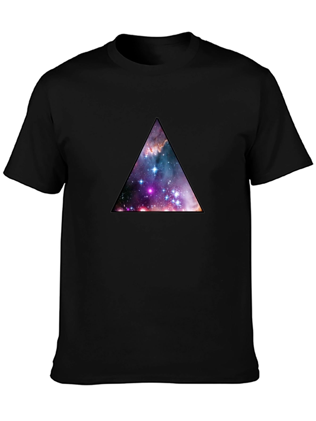 Galaxy Triangle Graphic Black T-Shirt