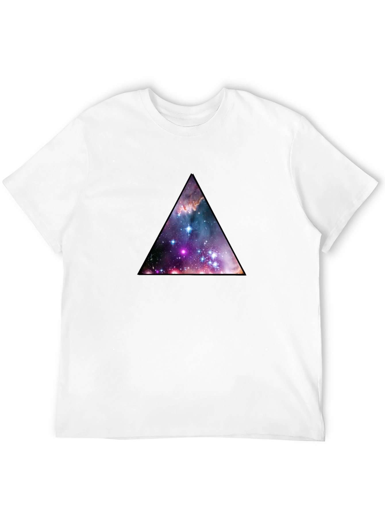 Galaxy Triangle Graphic Black T-Shirt