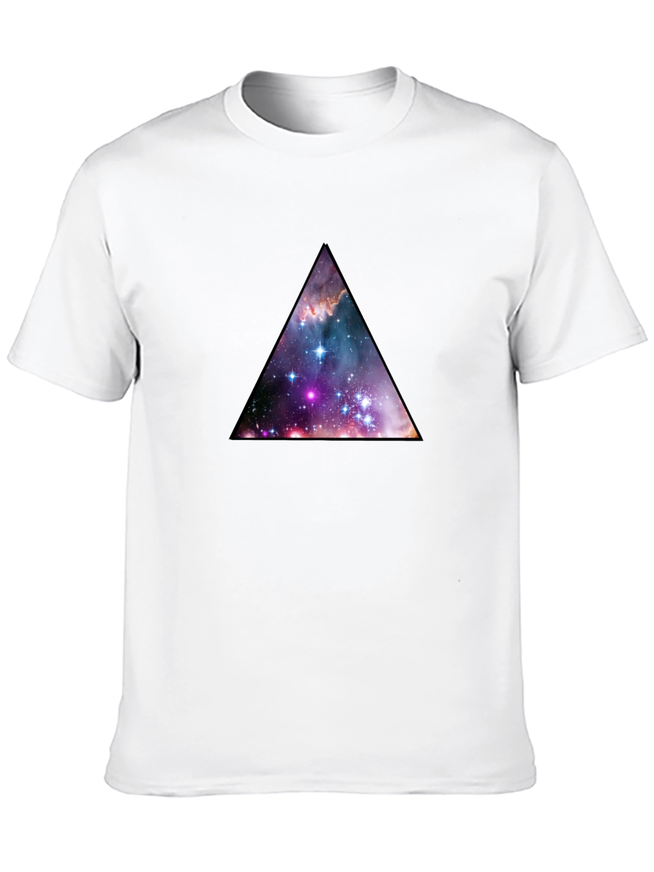 Galaxy Triangle Graphic Black T-Shirt