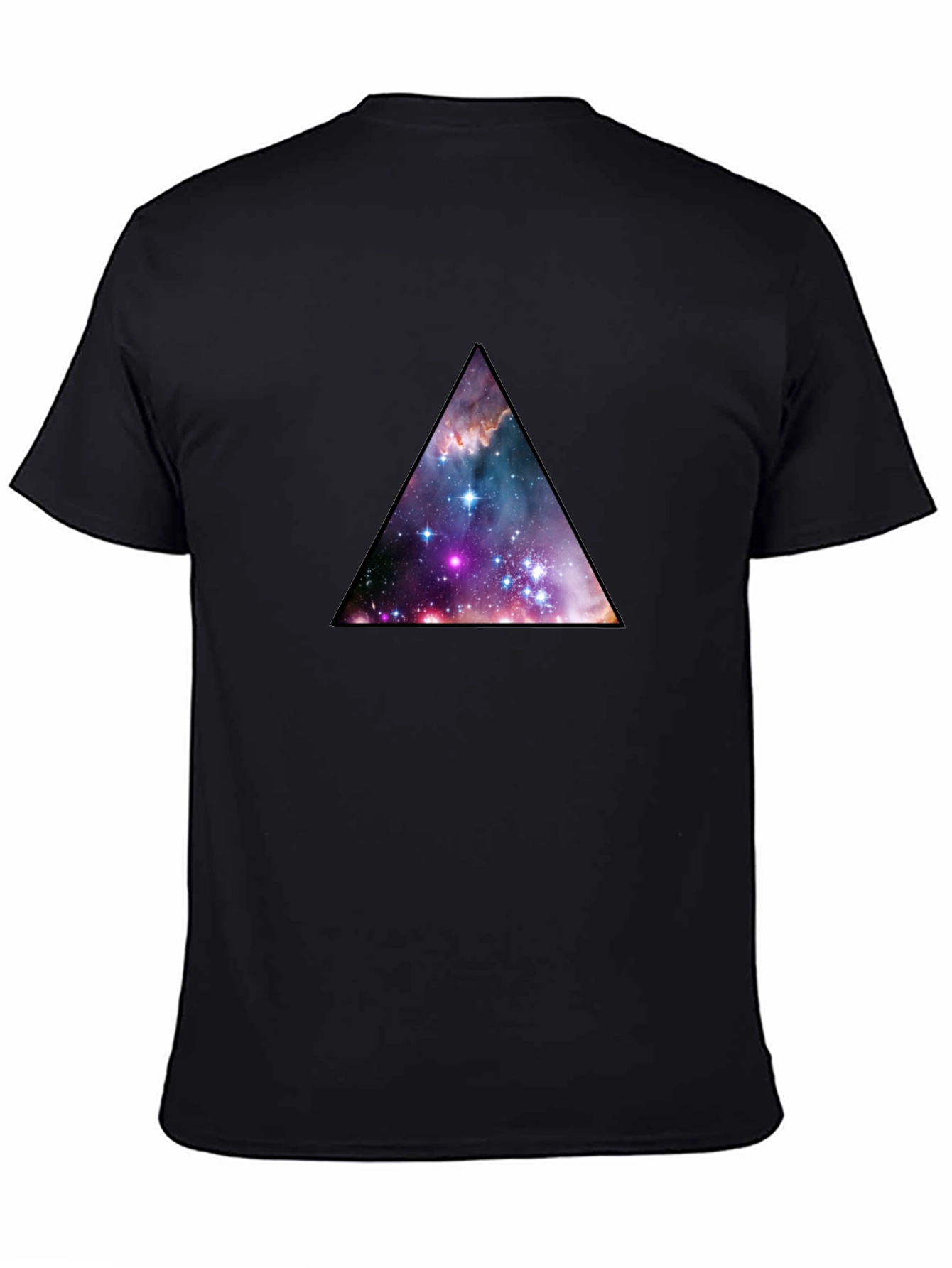 Galaxy Triangle Graphic Black T-Shirt