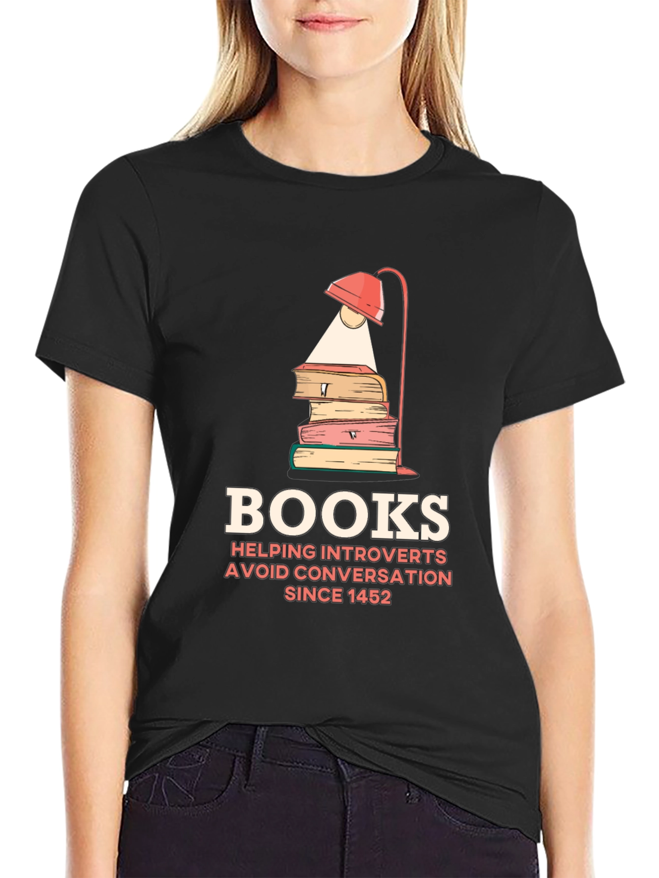 Introvert Book Lover T-Shirt - Avoid Conversations Since 1452