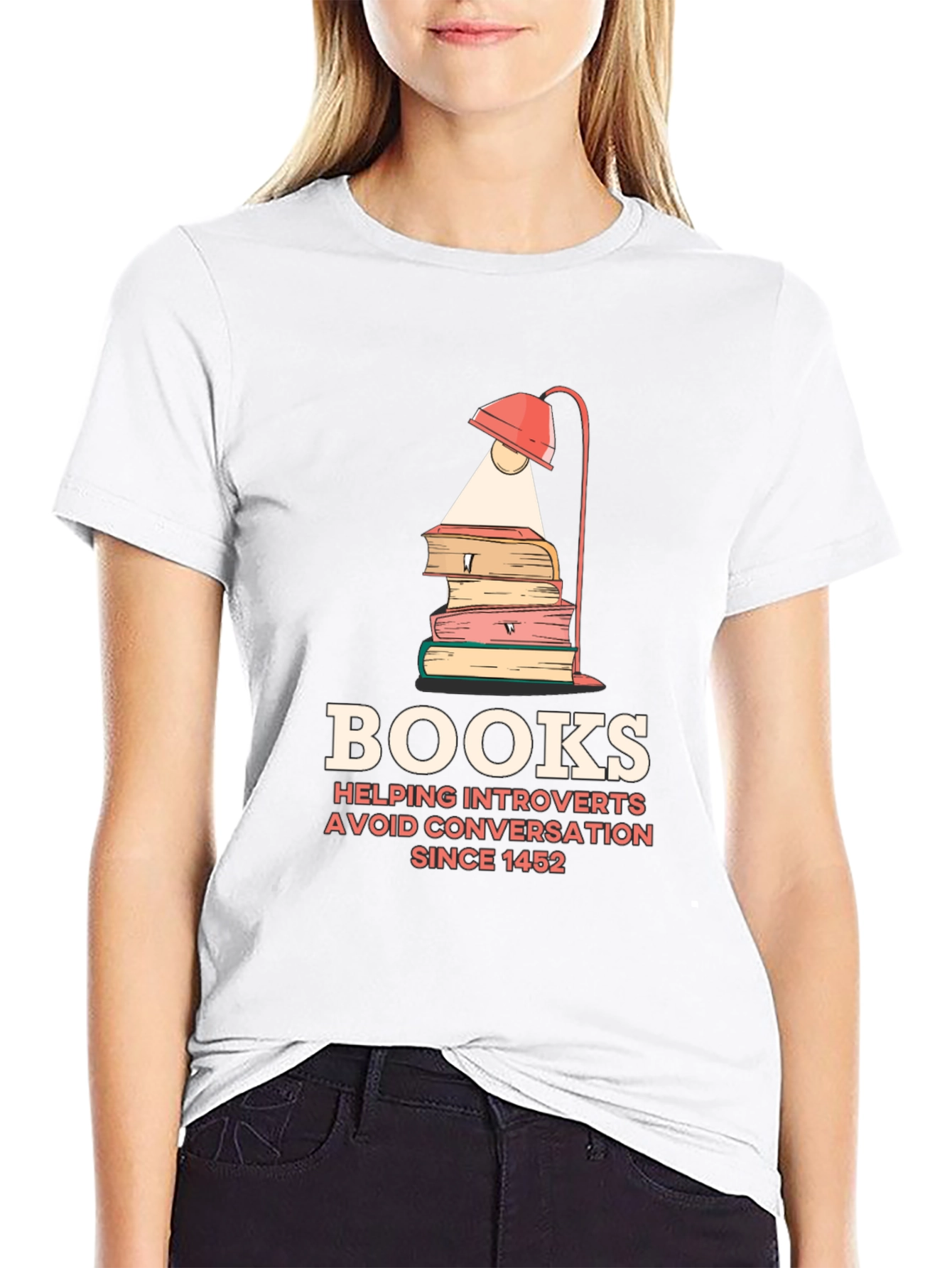 Introvert Book Lover T-Shirt - Avoid Conversations Since 1452
