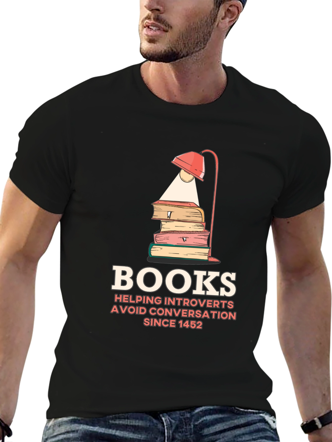 Introvert Book Lover T-Shirt - Avoid Conversations Since 1452