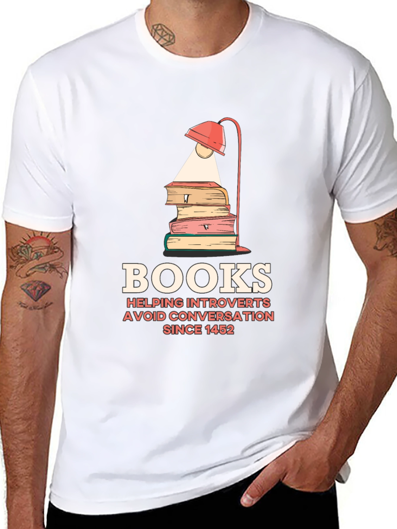 Introvert Book Lover T-Shirt - Avoid Conversations Since 1452
