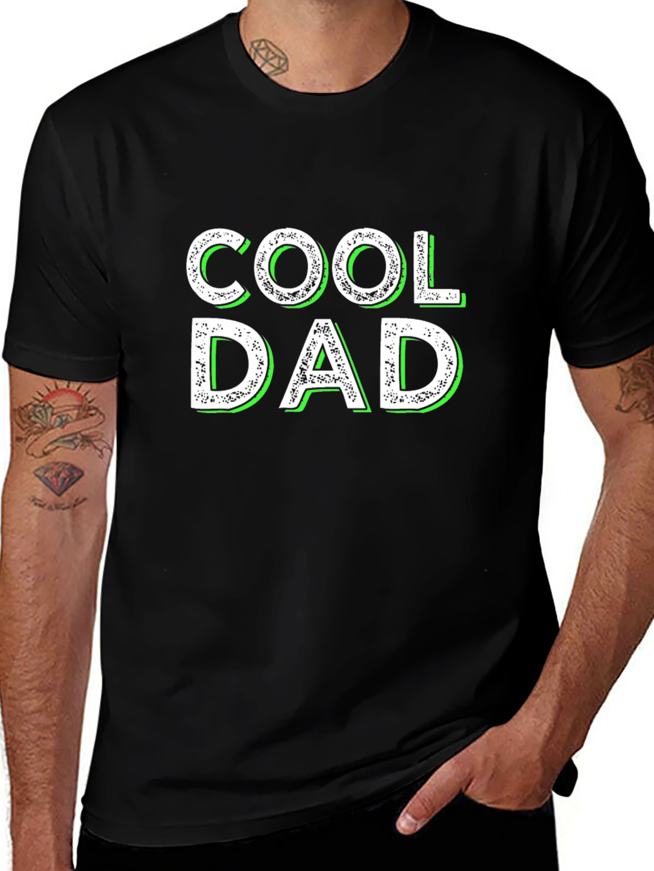 Cool Dad Black T-Shirt - Fathers Day Gift