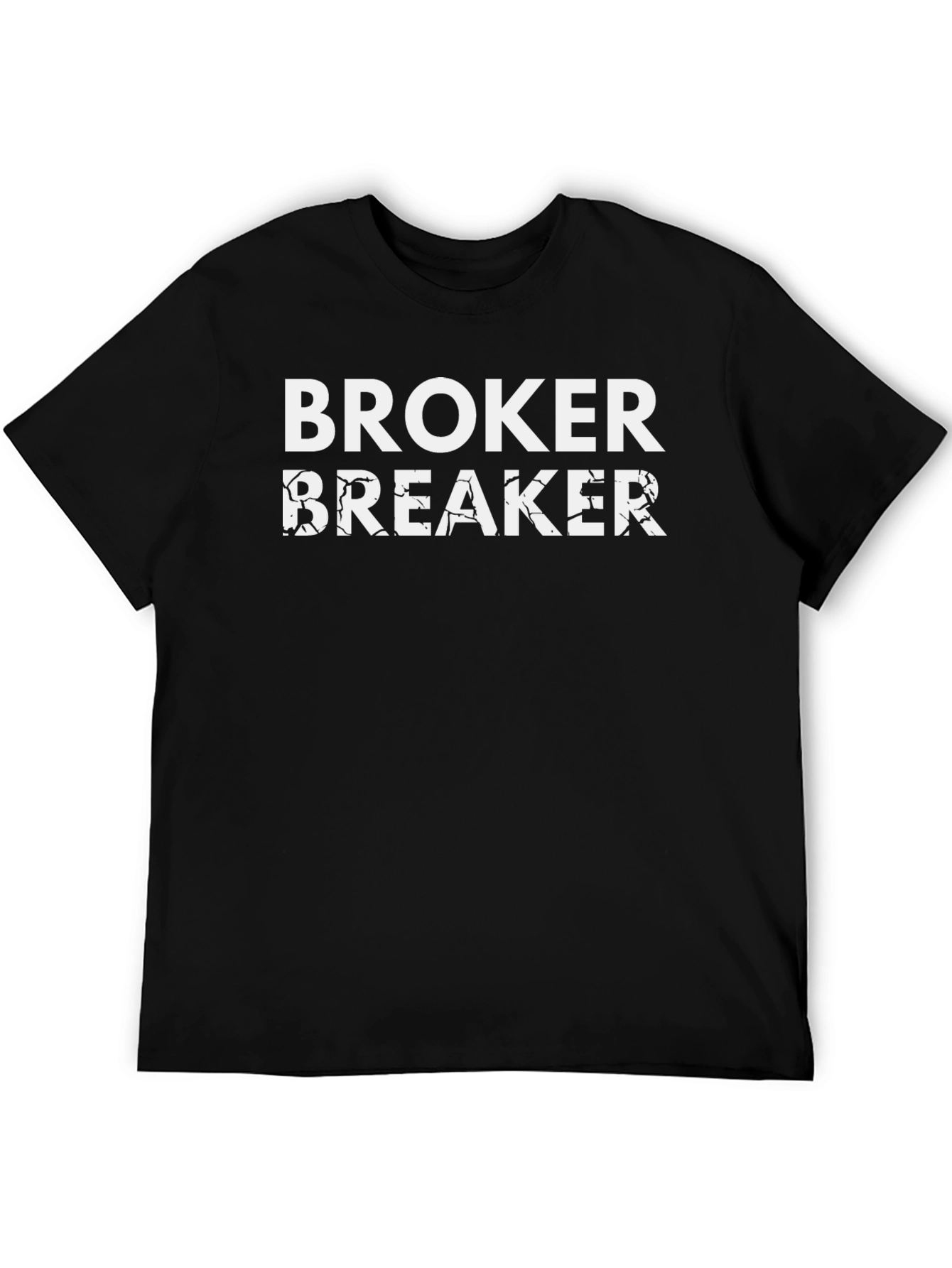 Broker Breaker Graphic Tee - Black Cotton T-Shirt