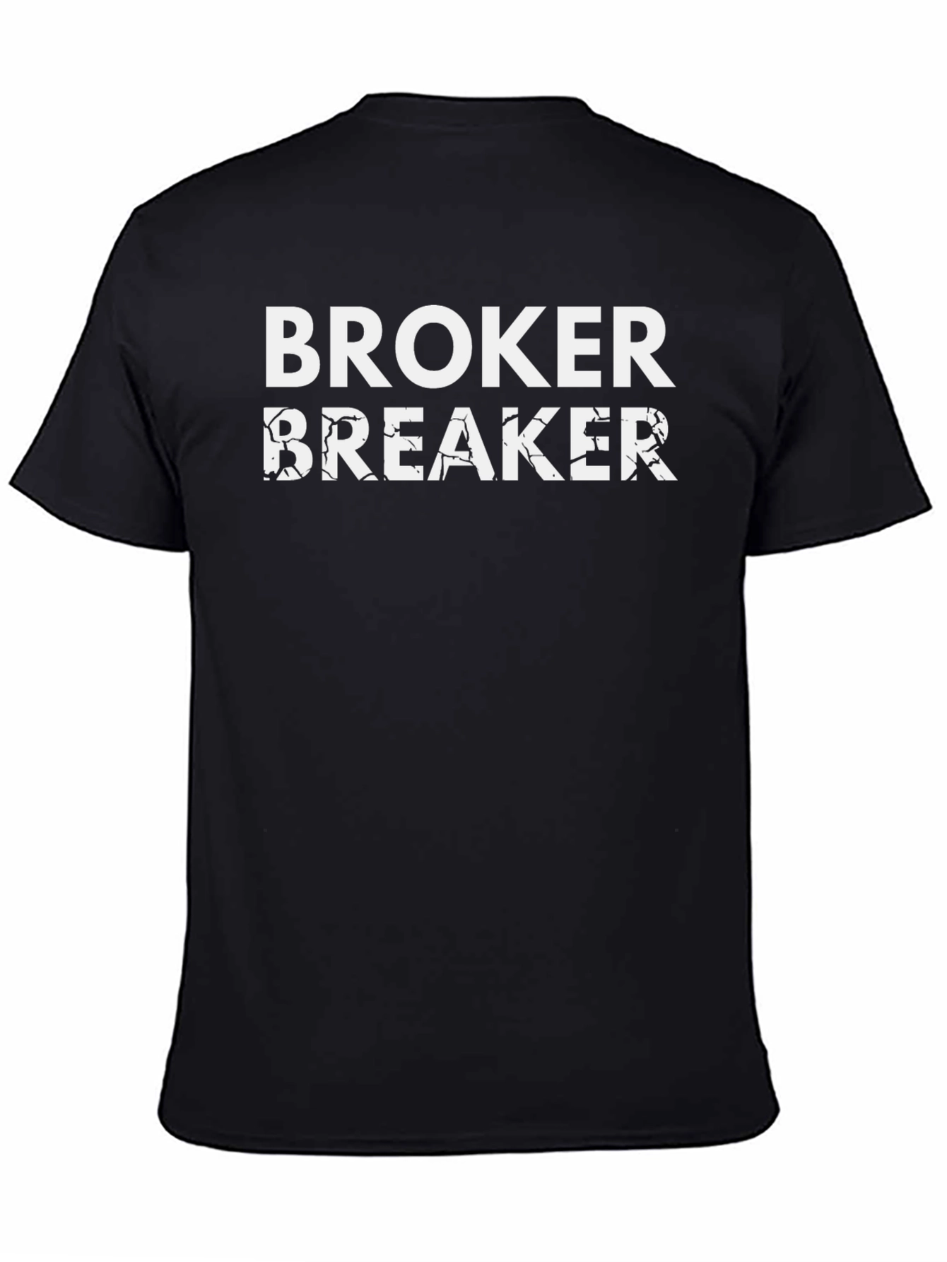 Broker Breaker Graphic Tee - Black Cotton T-Shirt