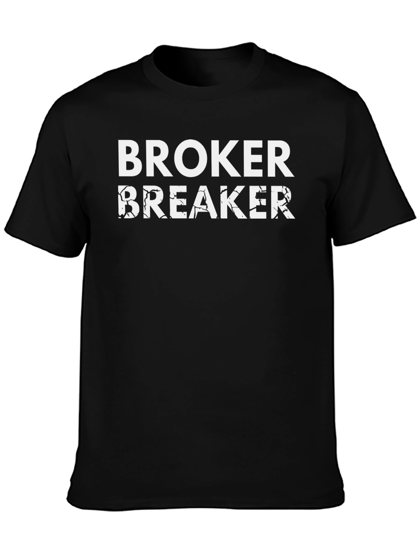 Broker Breaker Graphic Tee - Black Cotton T-Shirt