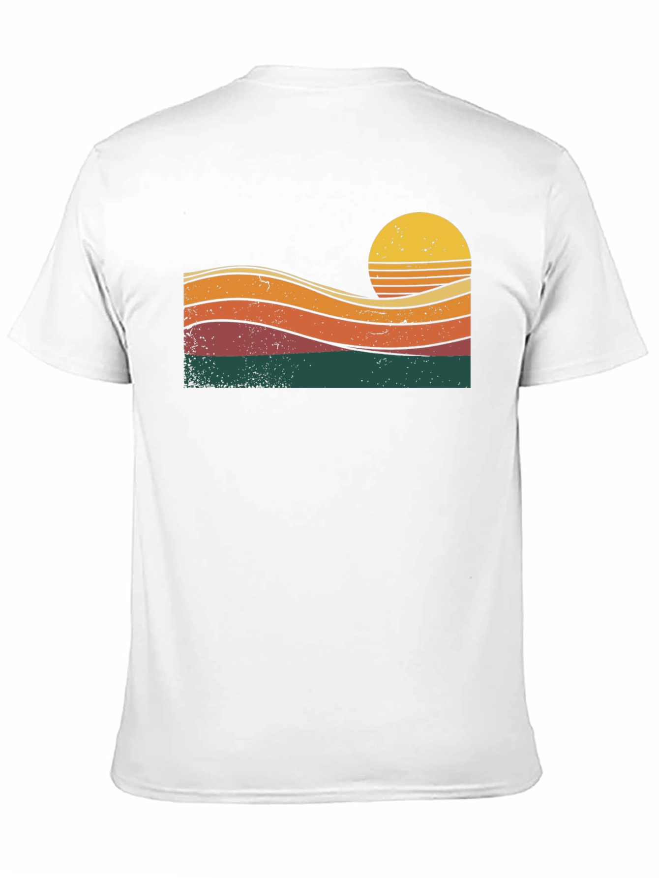 Retro Sunset Graphic Tee - Black