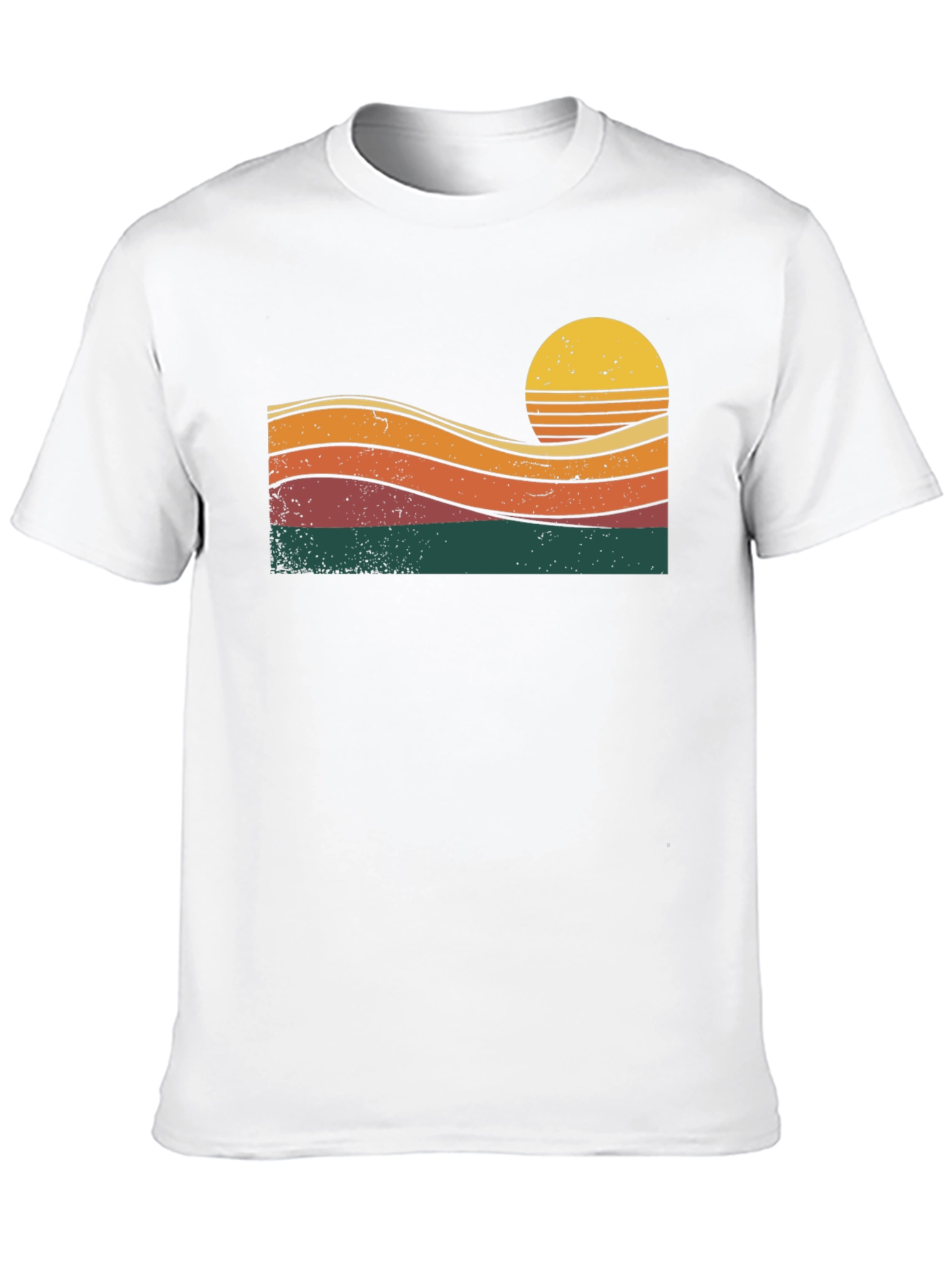 Retro Sunset Graphic Tee - Black
