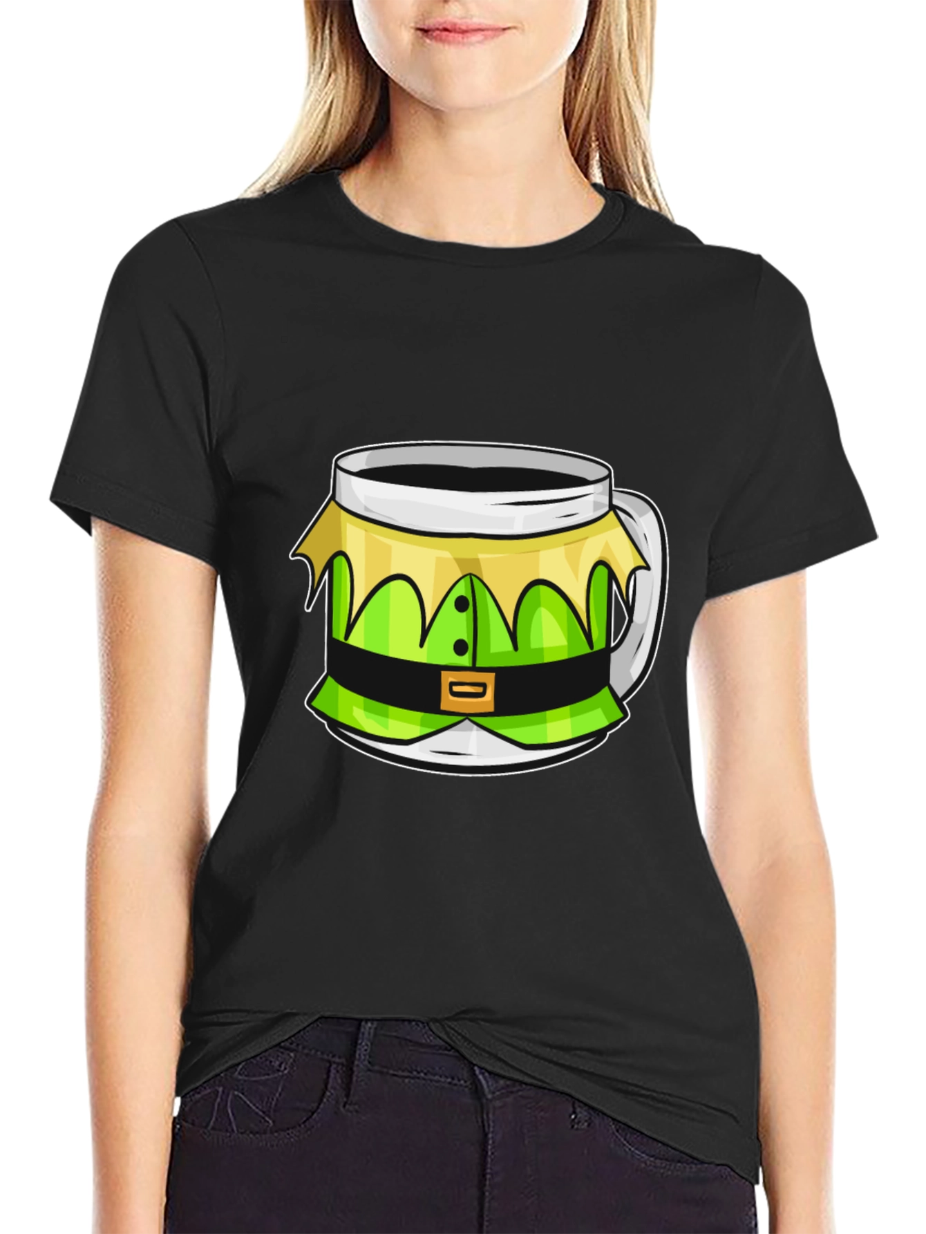 Festive Elf Mug T-Shirt - Holiday Cheer!