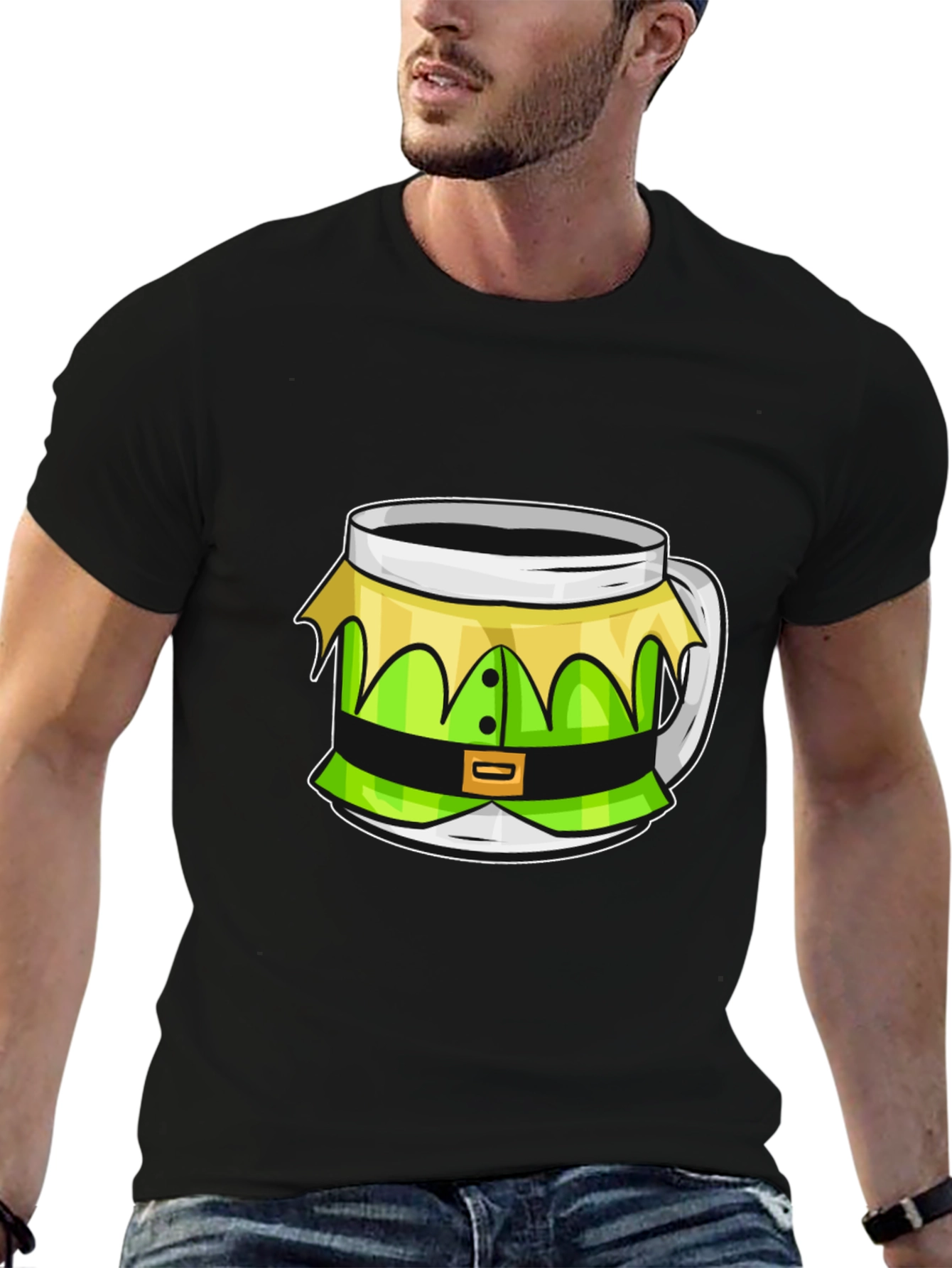 Festive Elf Mug T-Shirt - Holiday Cheer!