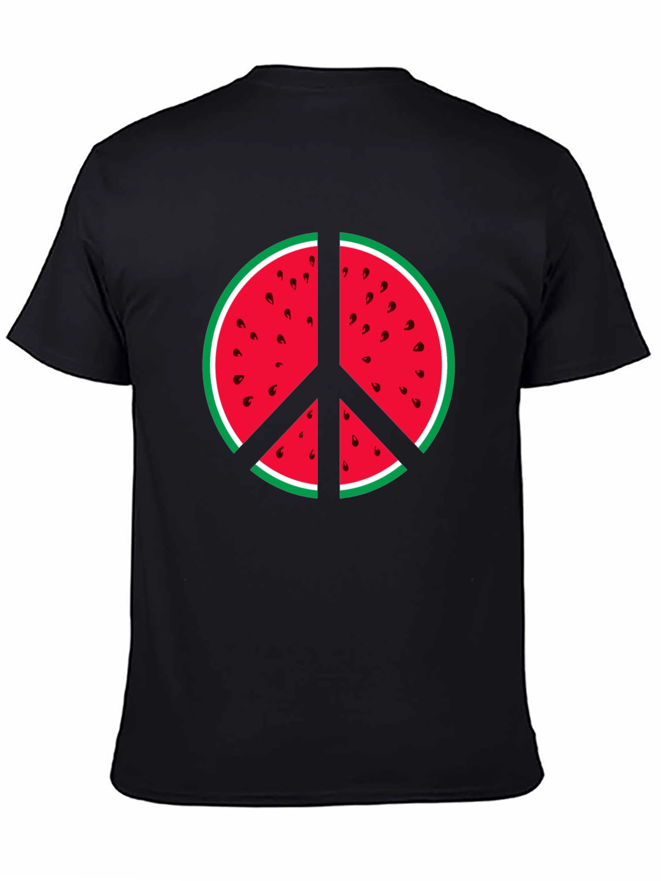 Watermelon Peace Sign Graphic Tee - Summer Vibes