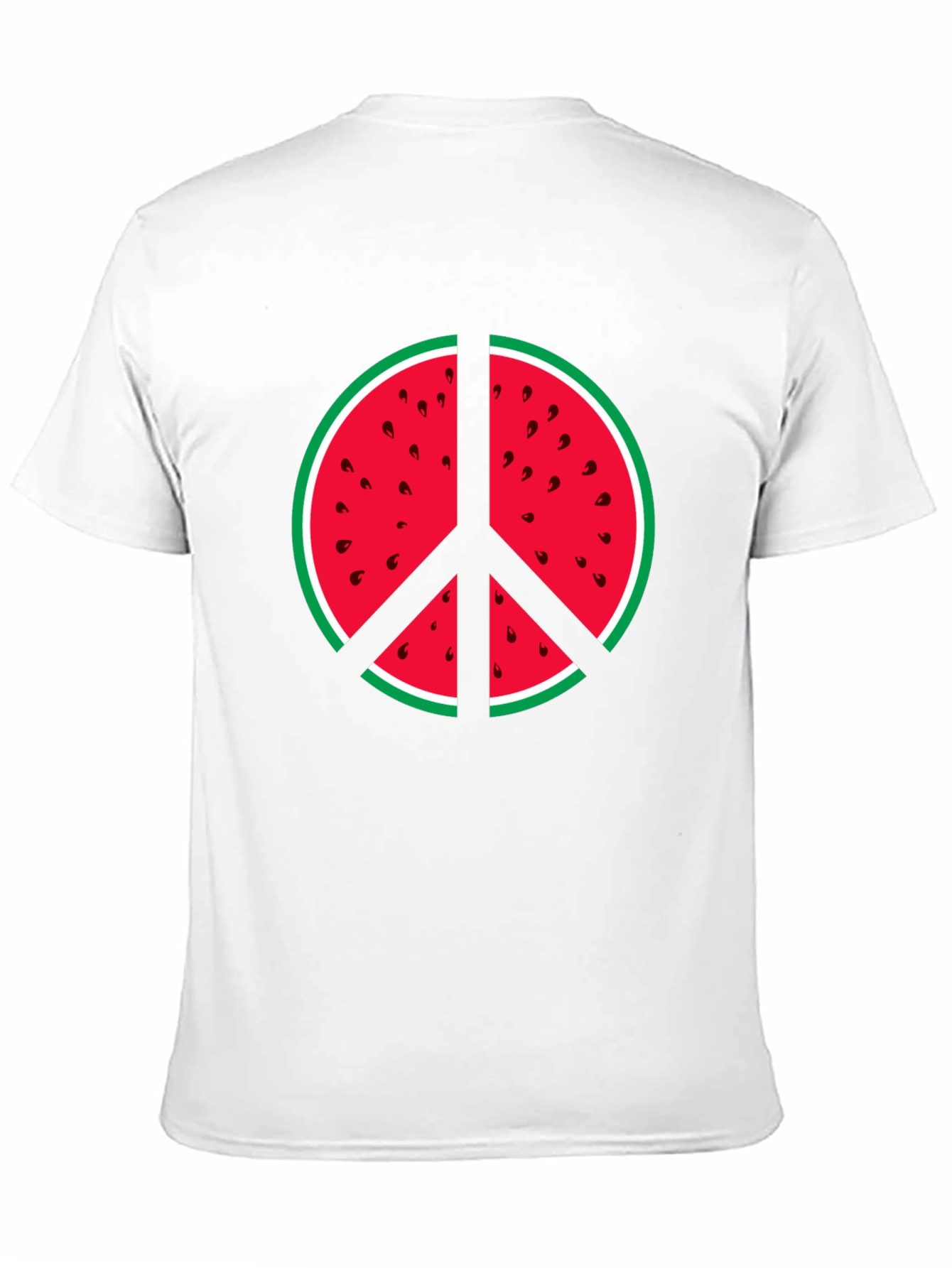 Watermelon Peace Sign Graphic Tee - Summer Vibes
