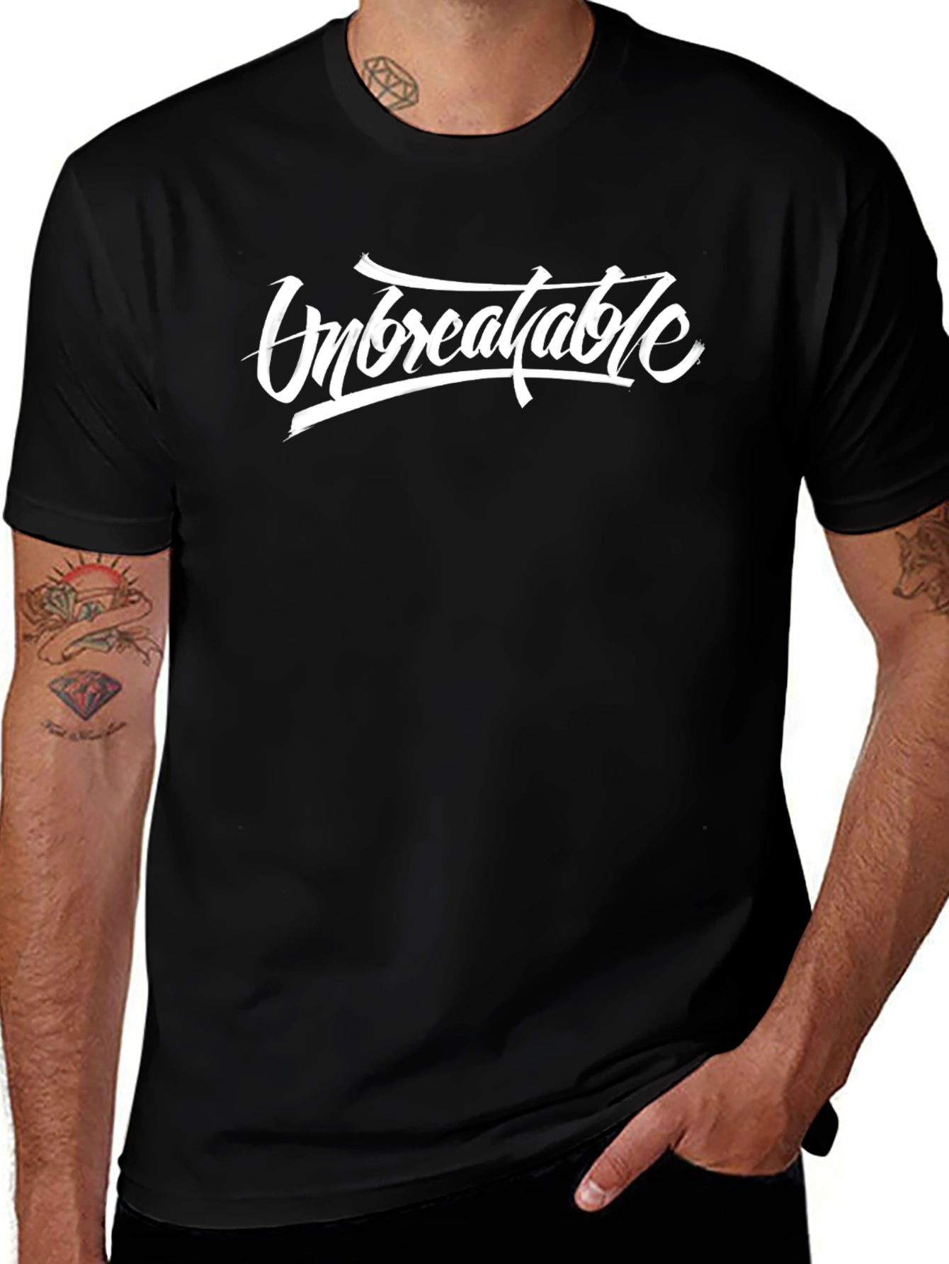 Unbreakable Black Graphic Tee - Stylish Comfort Fit