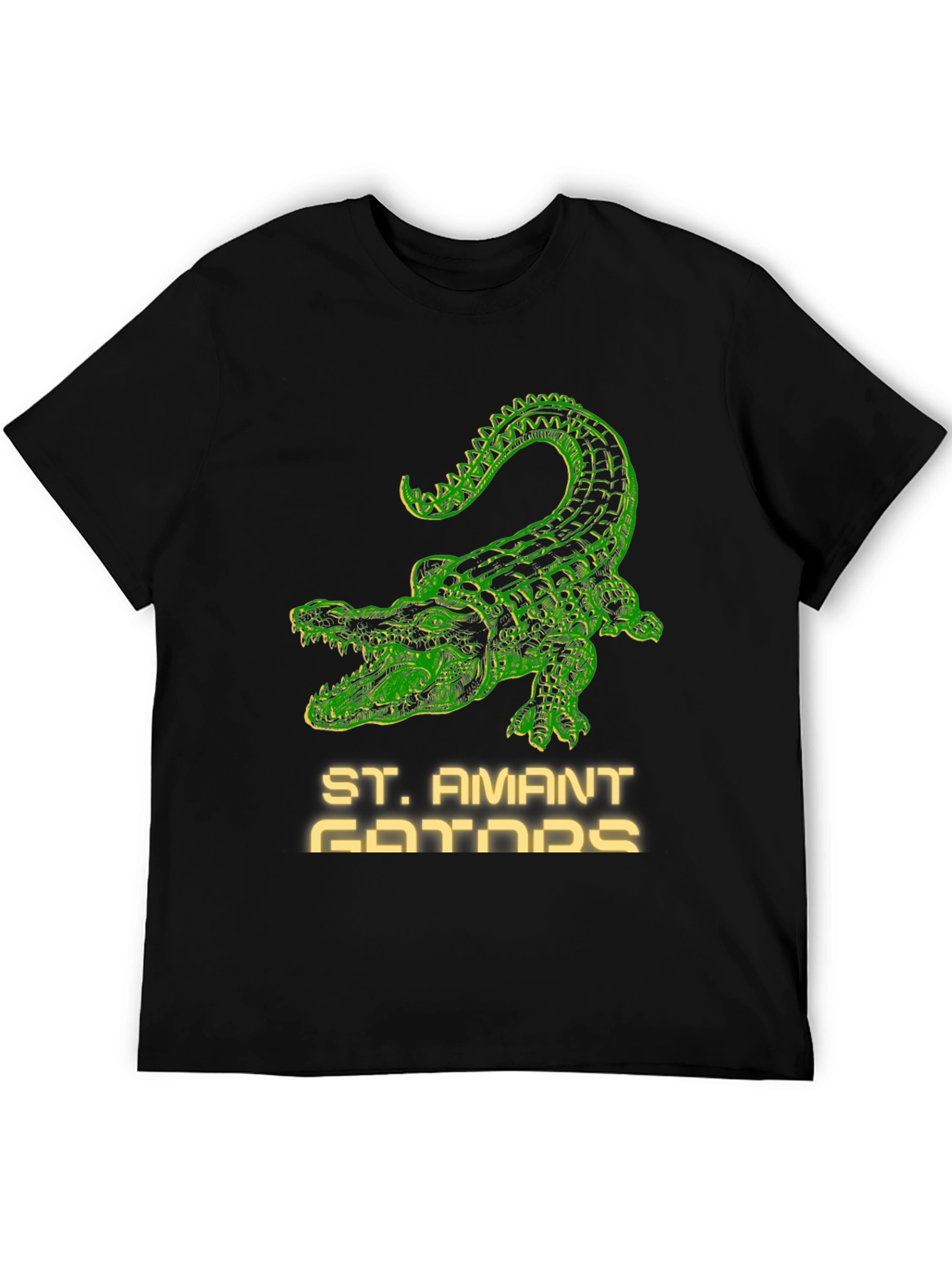 St. Amant Gators T-Shirt - Green Crocodile Design