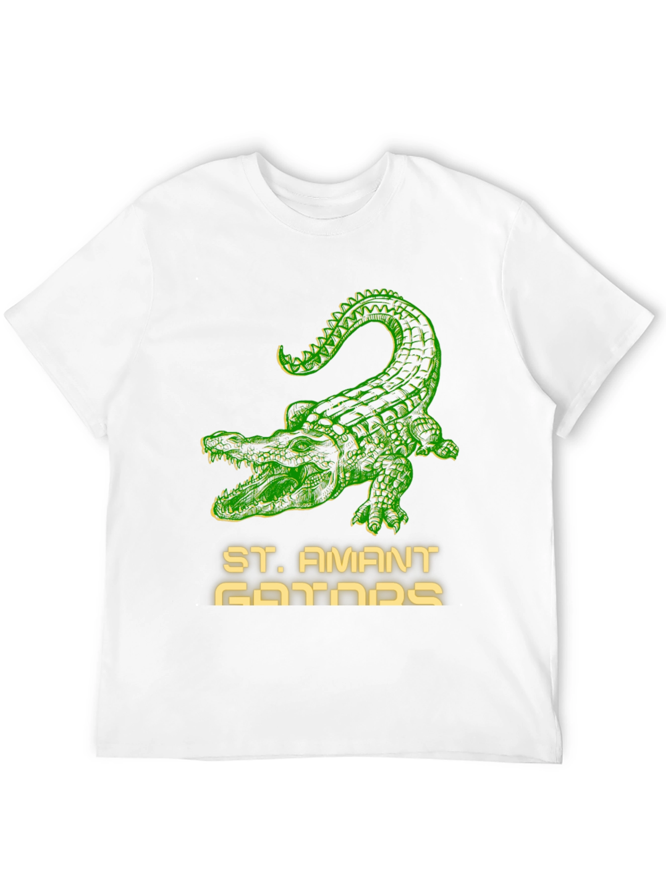 St. Amant Gators T-Shirt - Green Crocodile Design