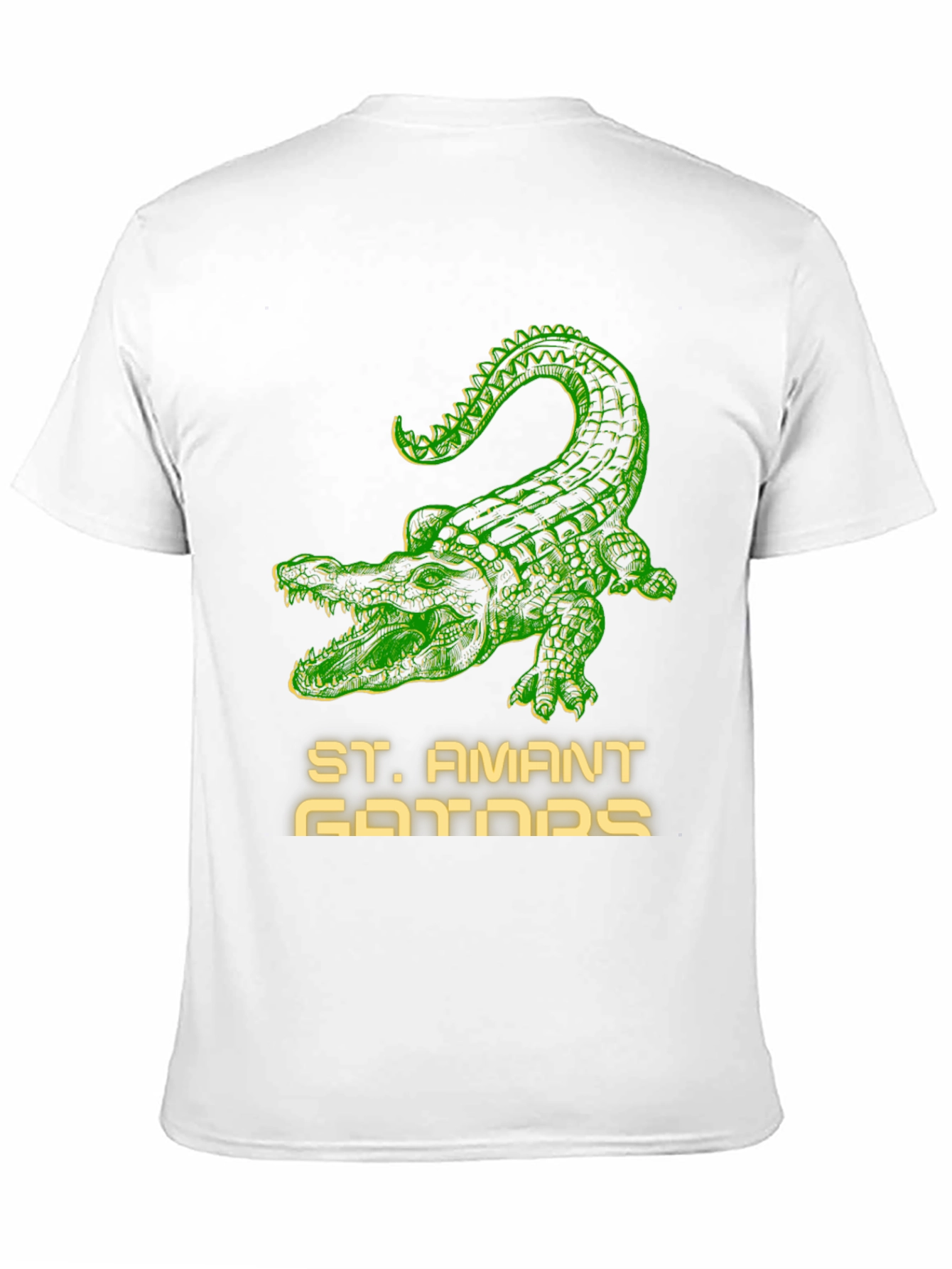 St. Amant Gators T-Shirt - Green Crocodile Design