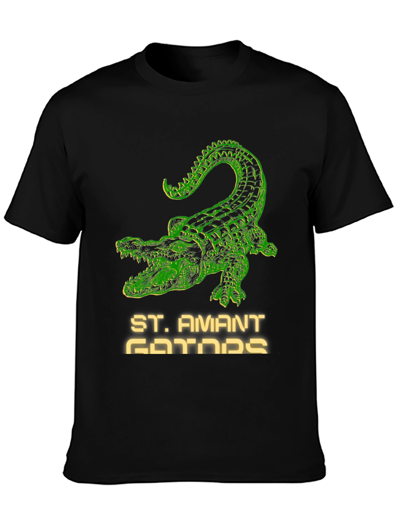 St. Amant Gators T-Shirt - Green Crocodile Design