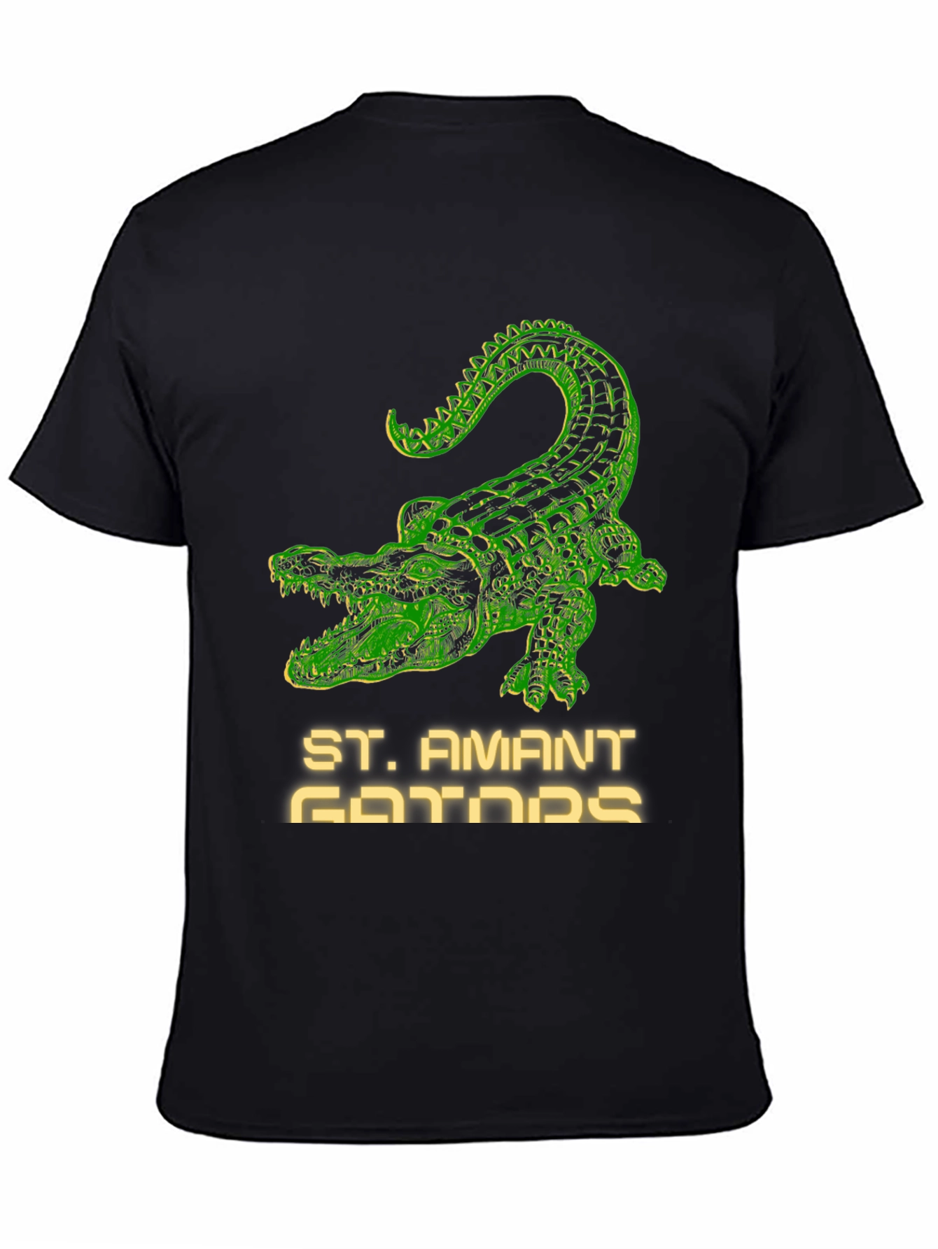 St. Amant Gators T-Shirt - Green Crocodile Design