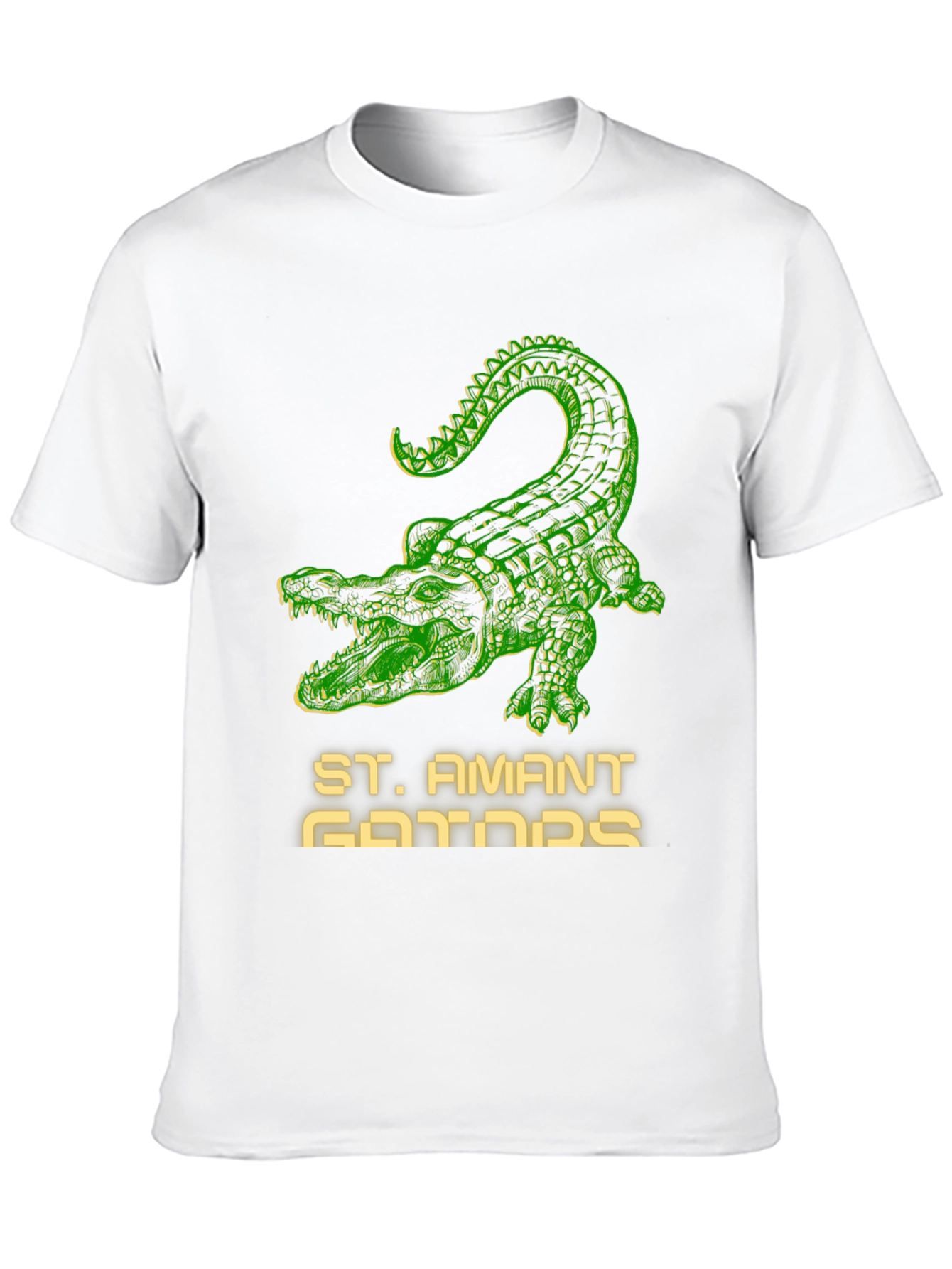 St. Amant Gators T-Shirt - Green Crocodile Design