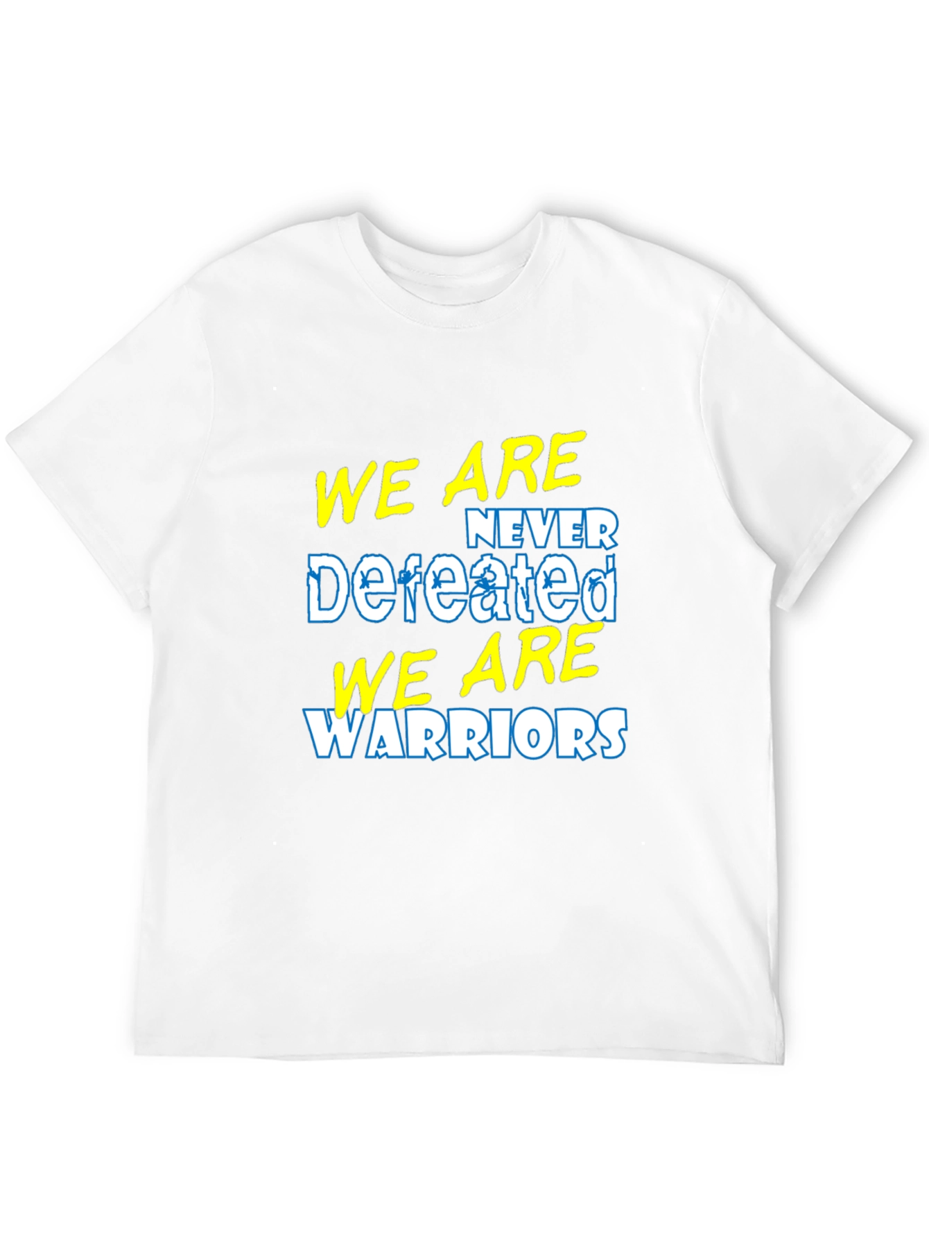 We Are Never Defeated Warriors Graphic T-Shirt