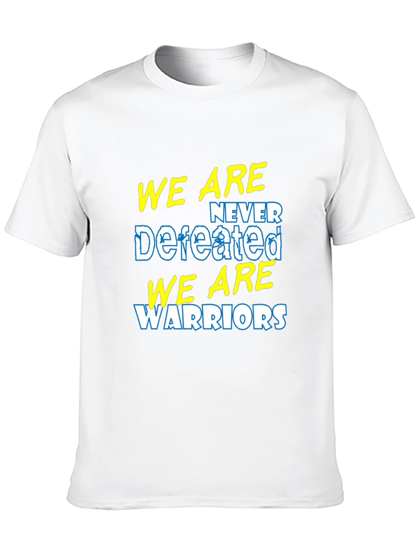 We Are Never Defeated Warriors Graphic T-Shirt
