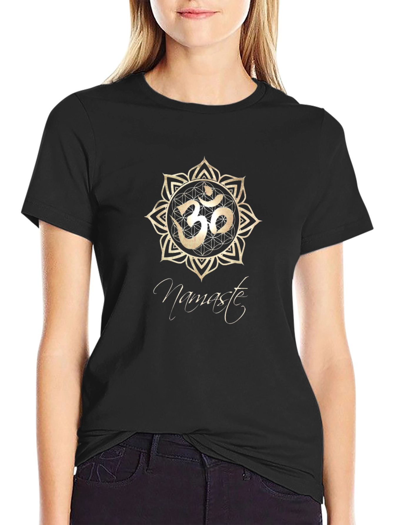 Namaste Om Symbol Graphic T-Shirt