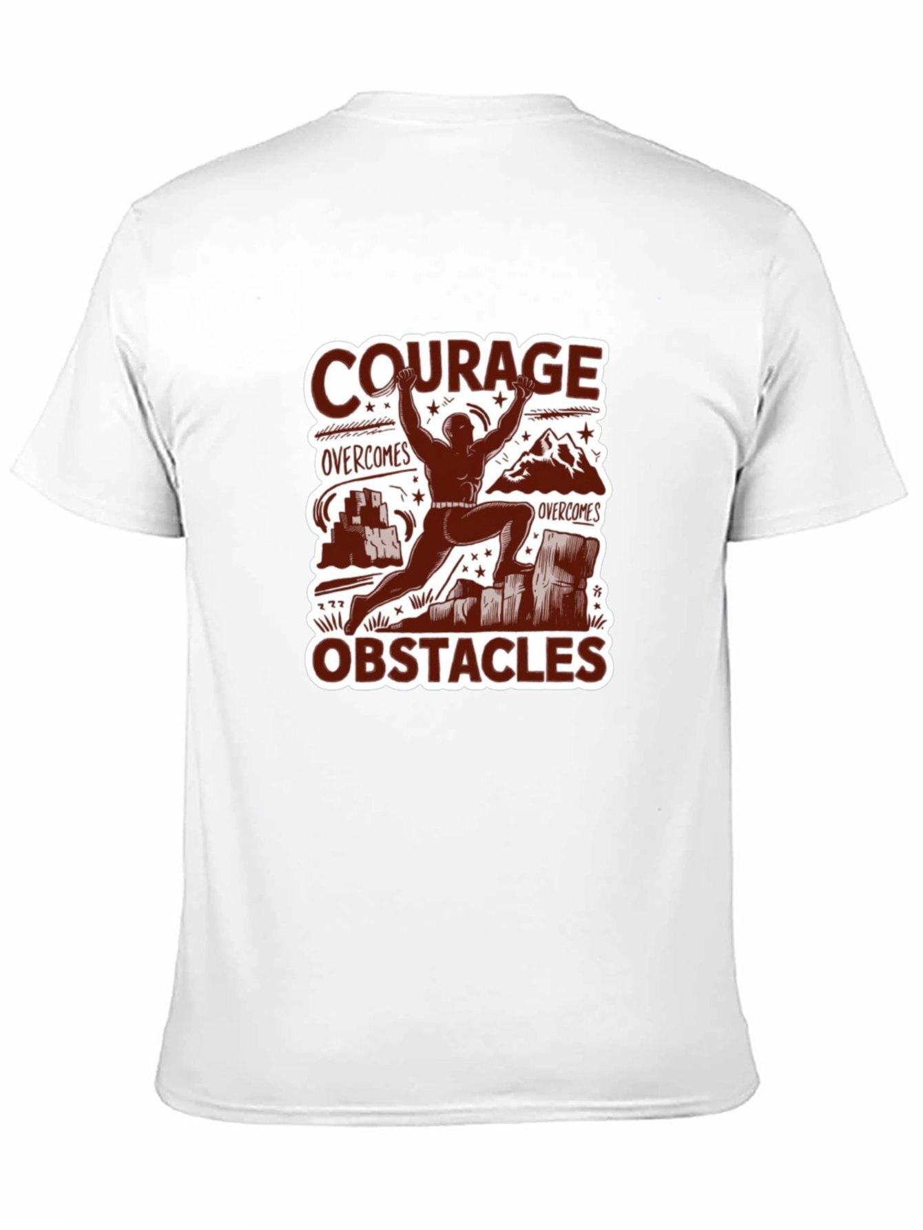 Courage Overcomes Obstacles Graphic T-Shirt