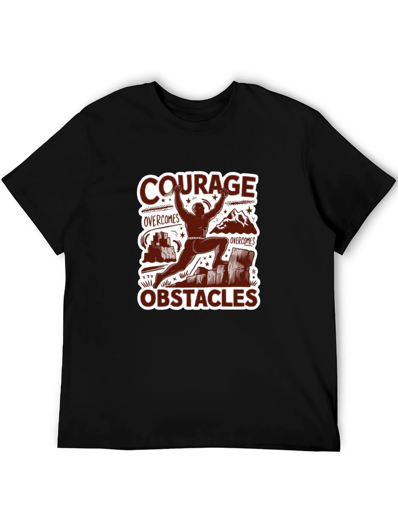 Courage Overcomes Obstacles Graphic T-Shirt
